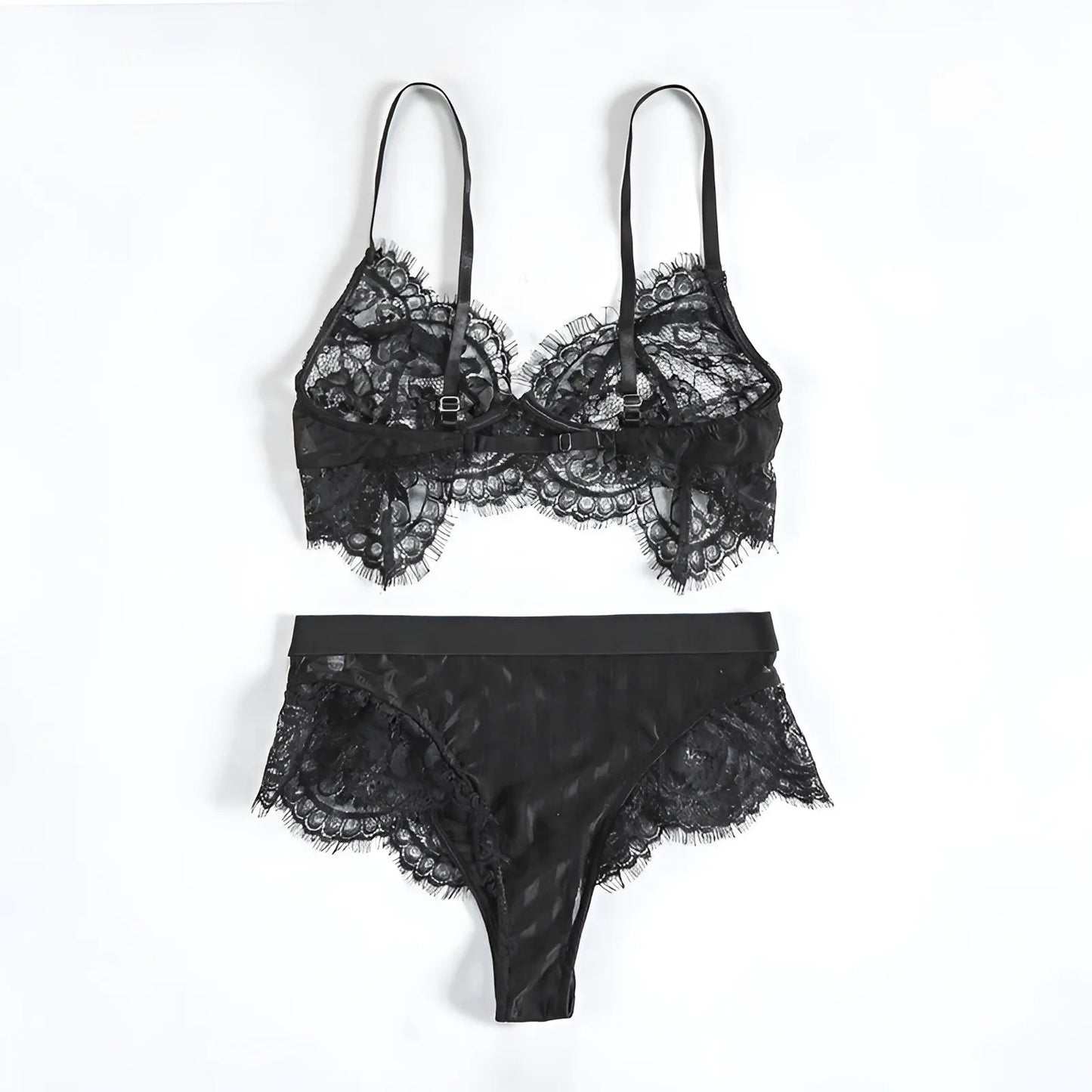 Noir Ensemble de lingerie en dentelle