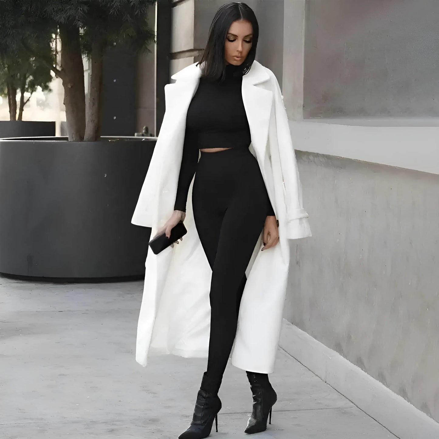 Noir Ensemble de sport ajusté