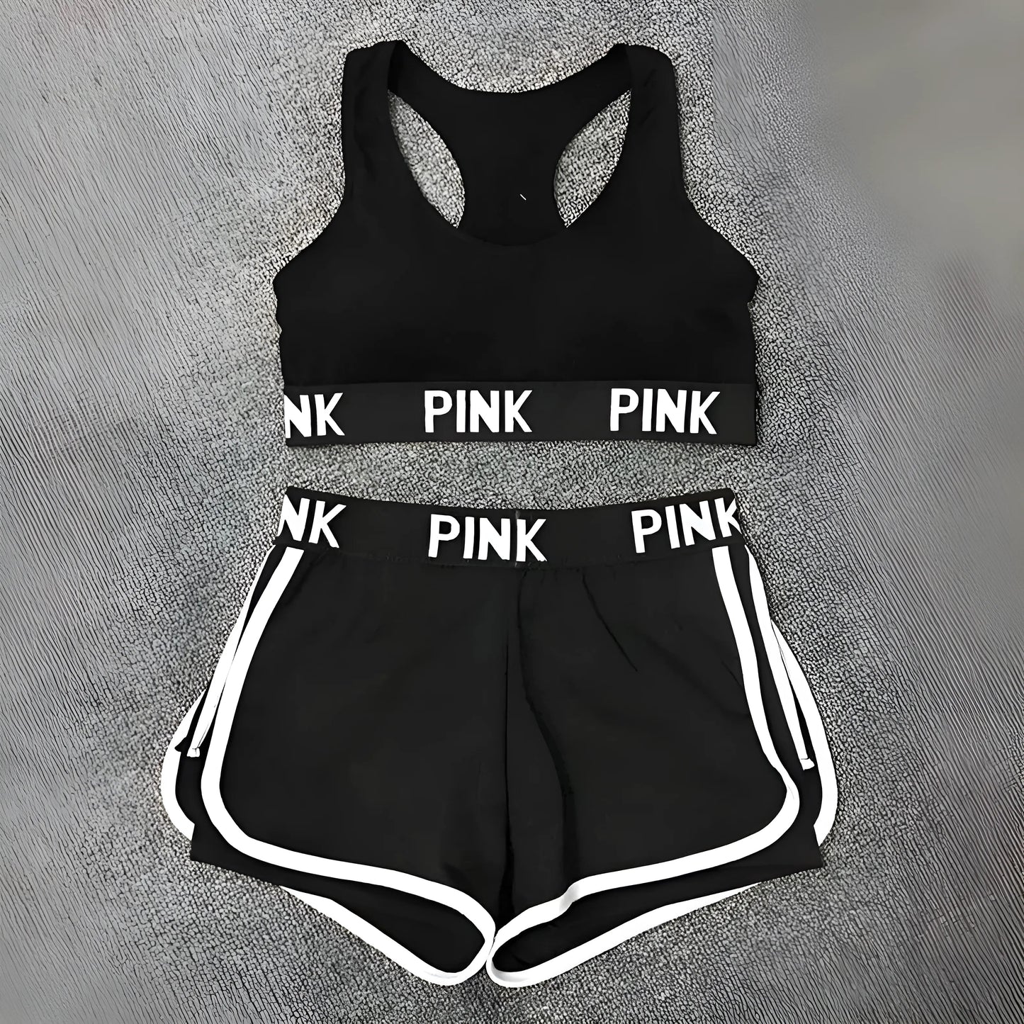 Noir Ensemble de sport rose