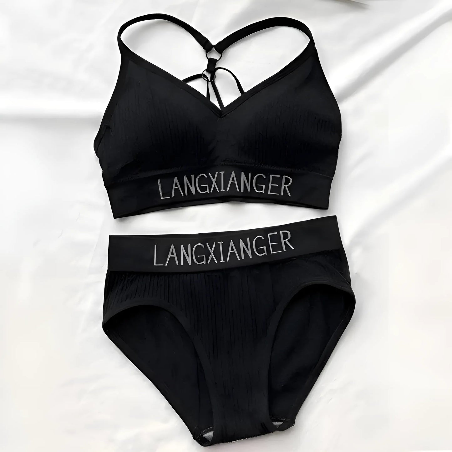 Noir Ensemble de vêtements de sport