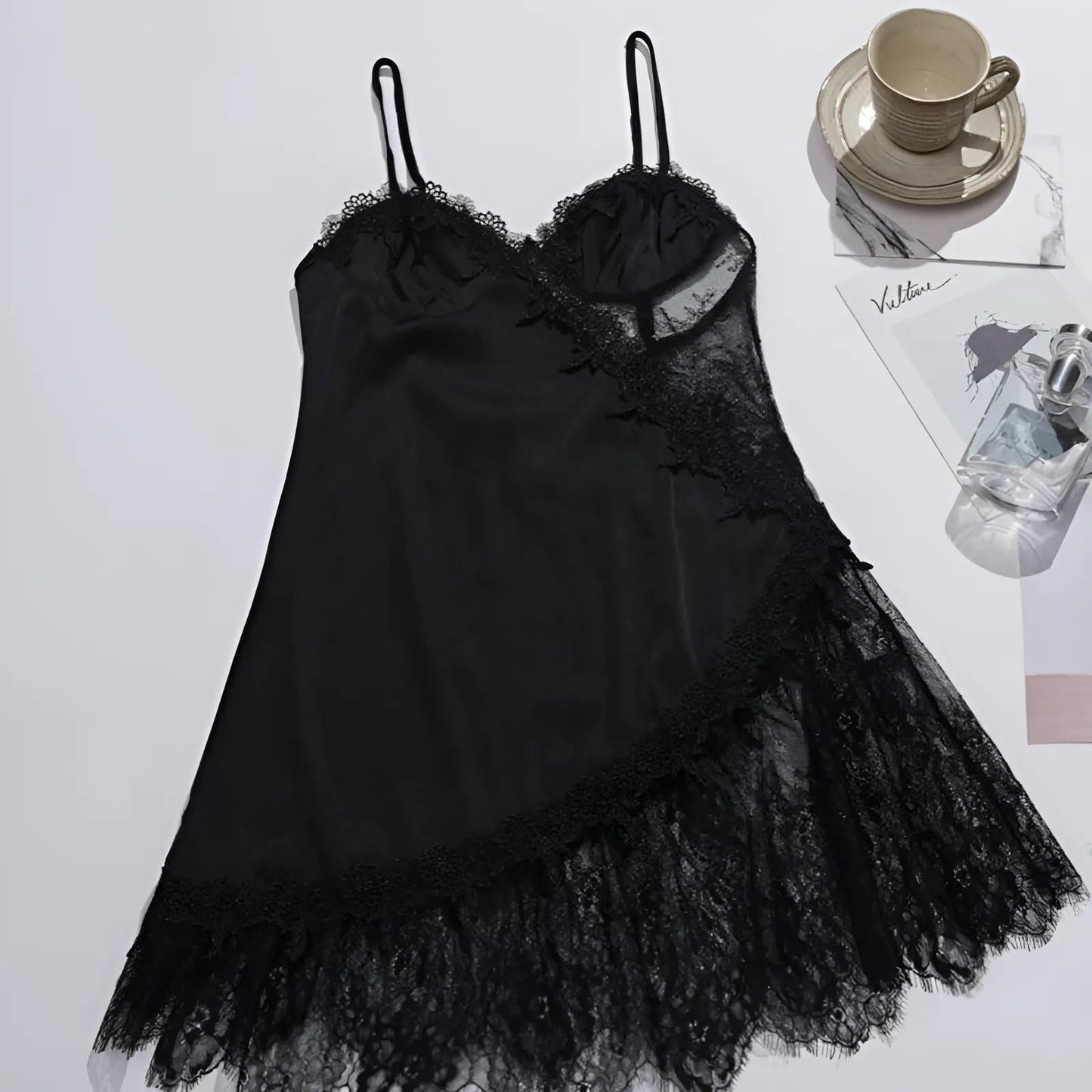 Noir Nuisette à dentelle