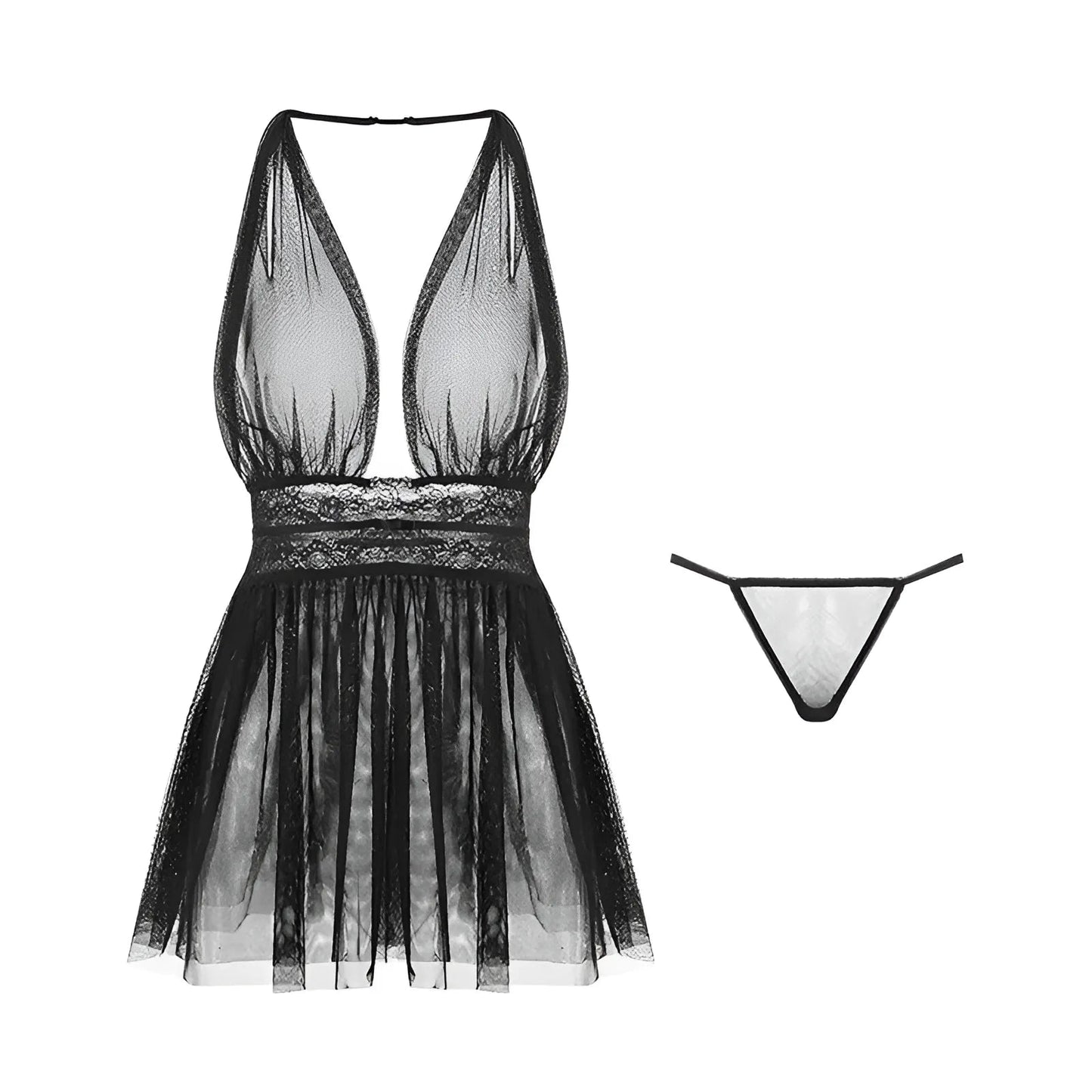 Noir Nuisette sous-buste