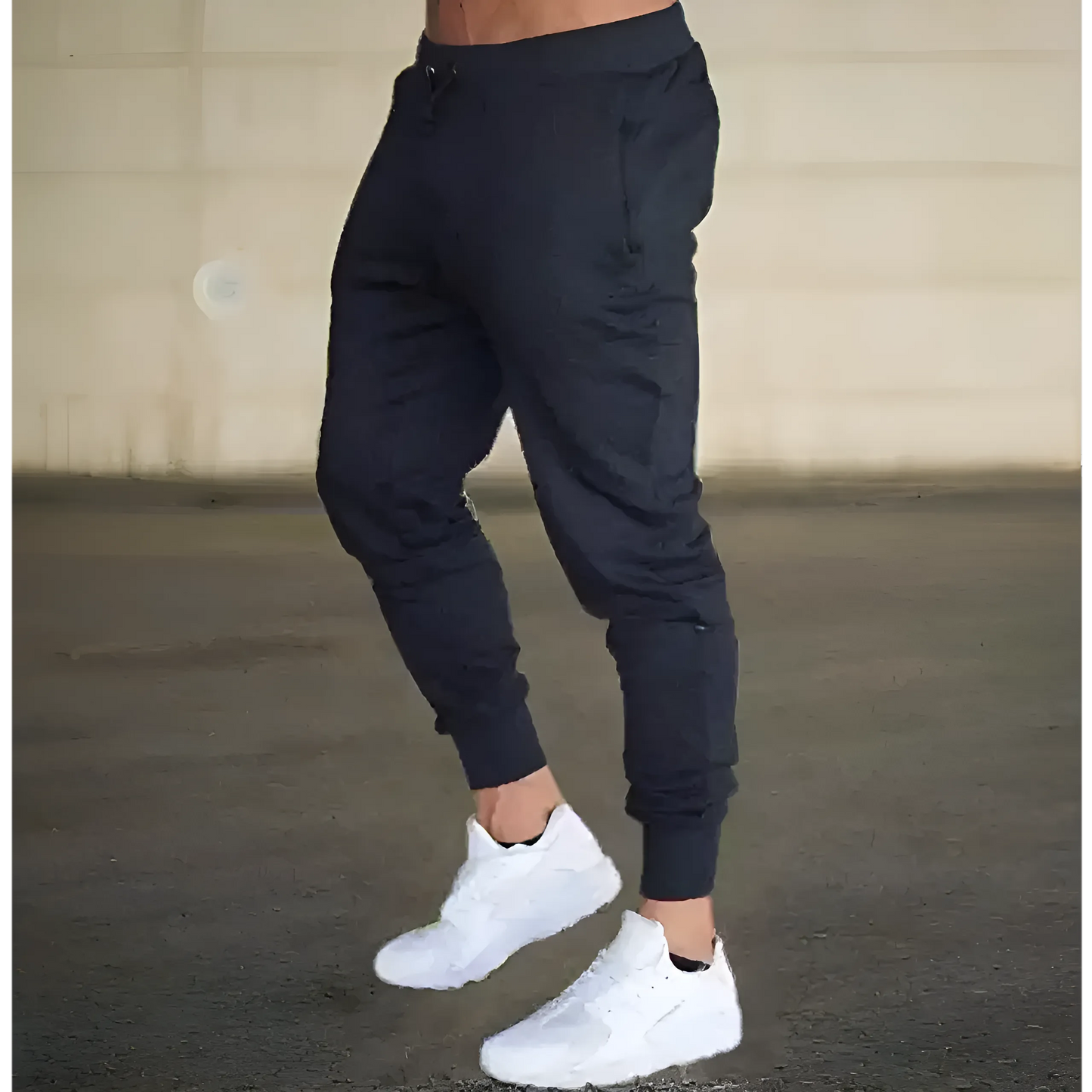 Noir Pantalons de survêtement classiques
