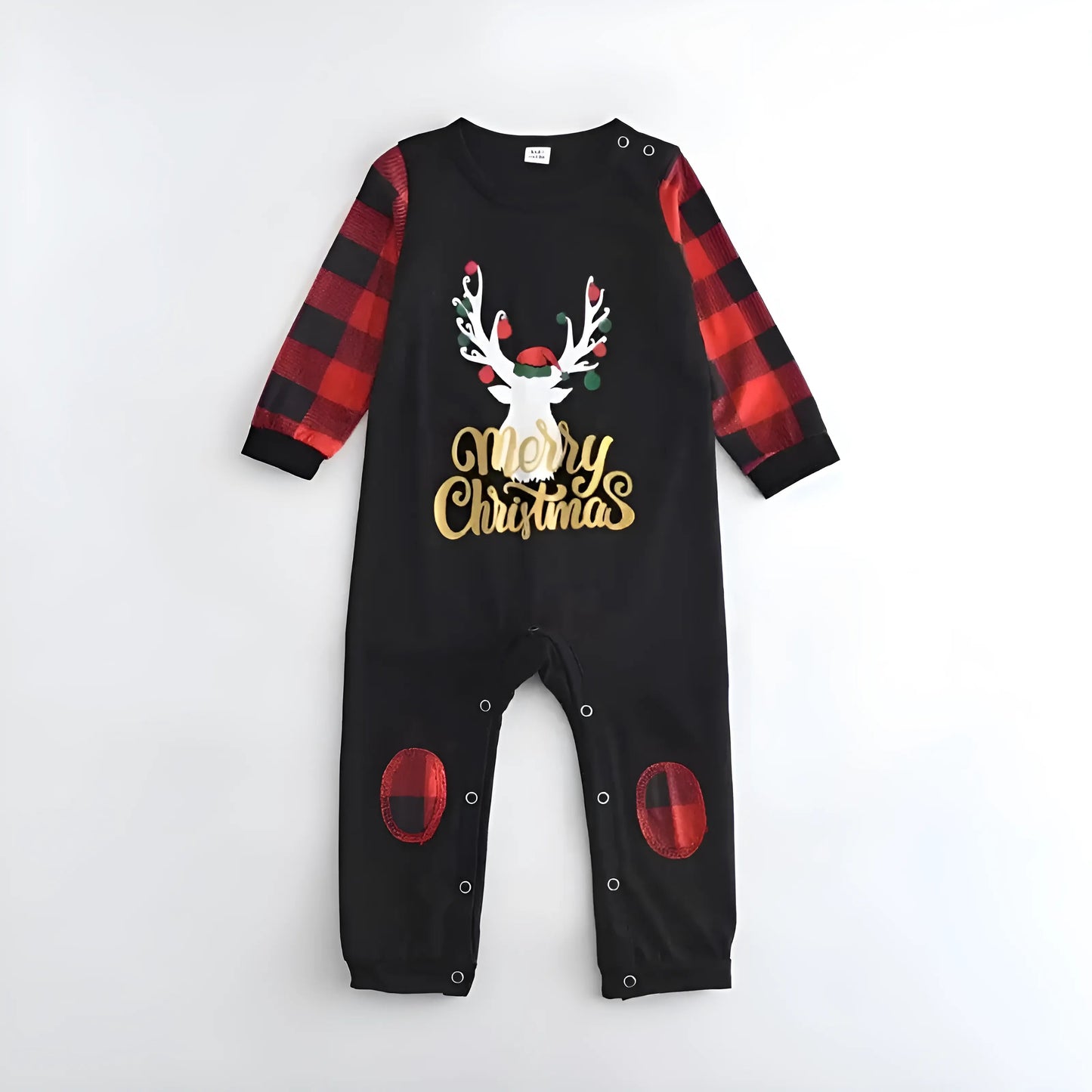 Noir Pyjamas à carreaux de Noël pour enfants