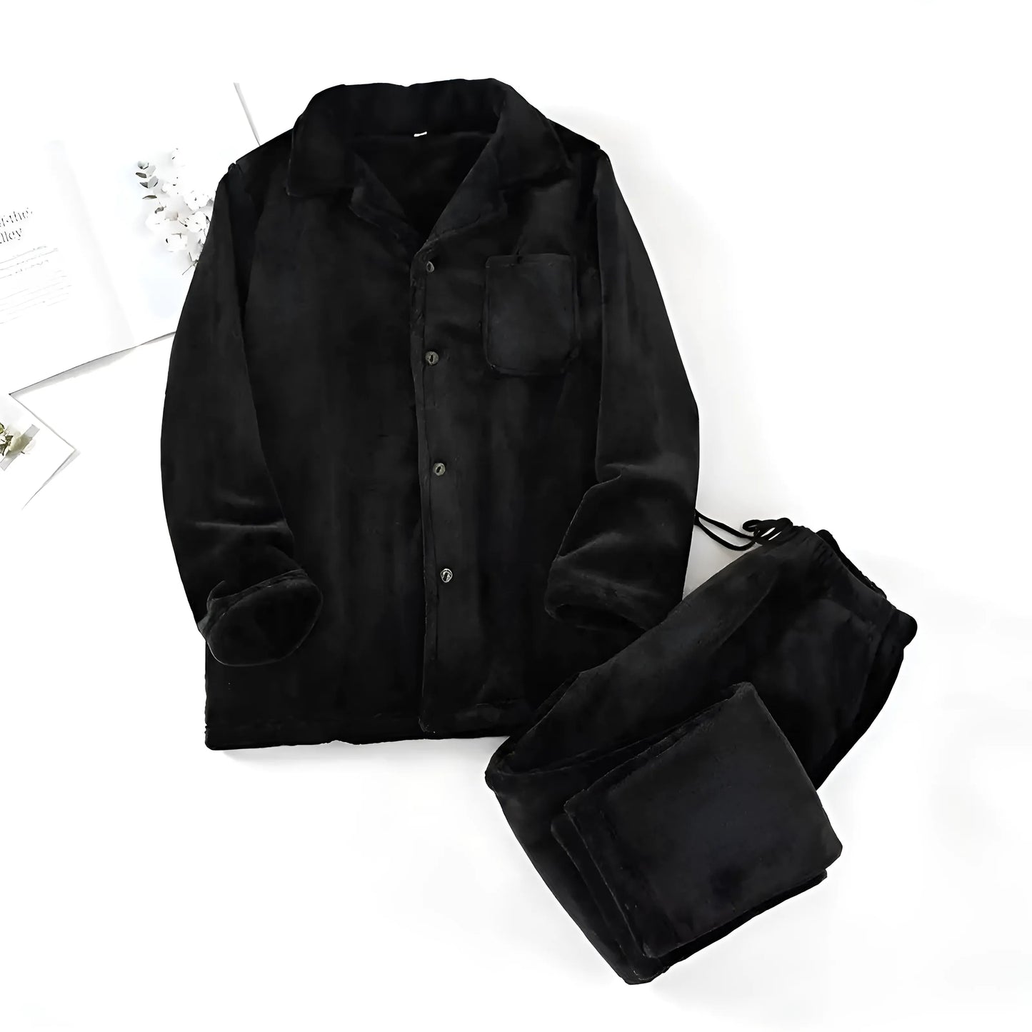 Noir Pyjamas en polaire pour hommes