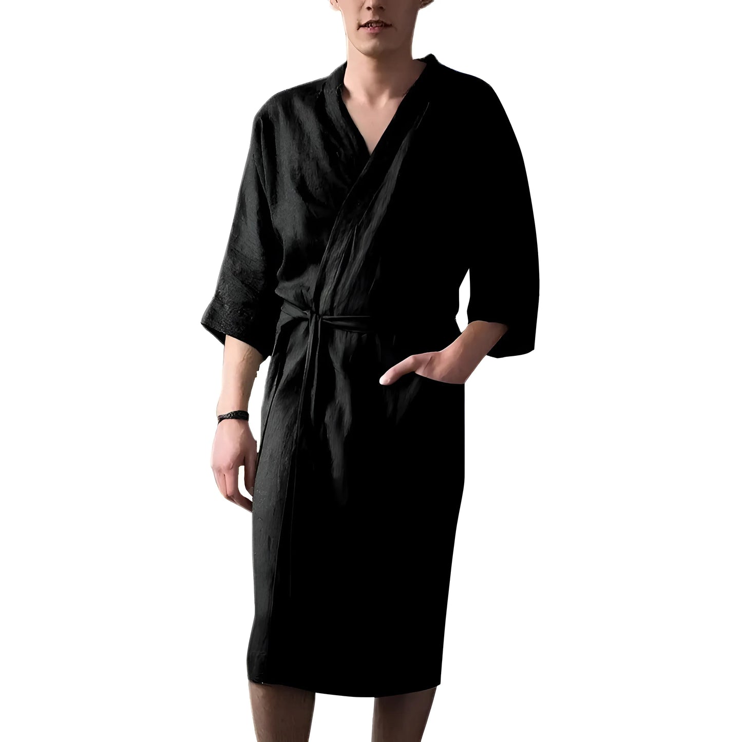 Noir Robe classique pour hommes