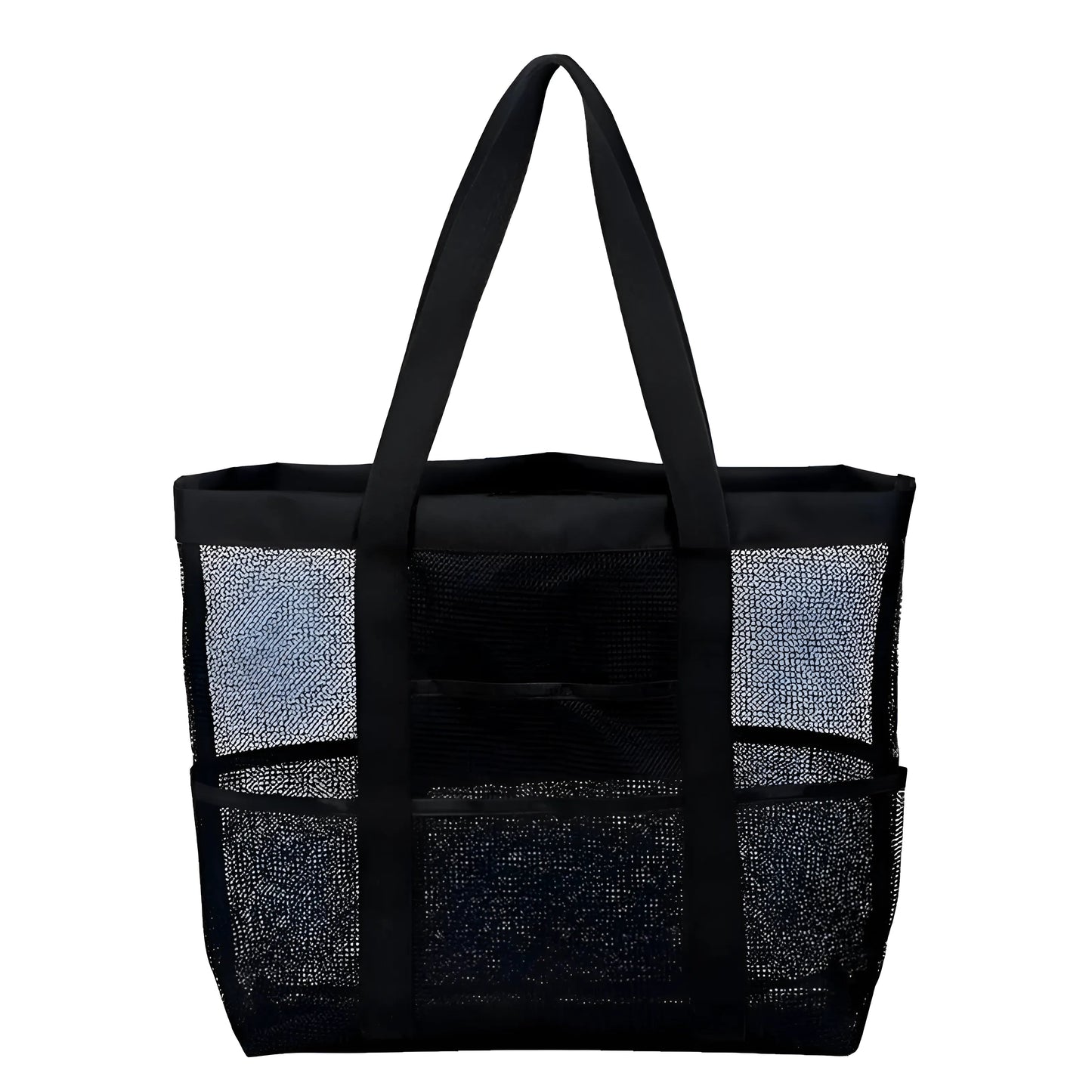 Noir Sac de plage en maille