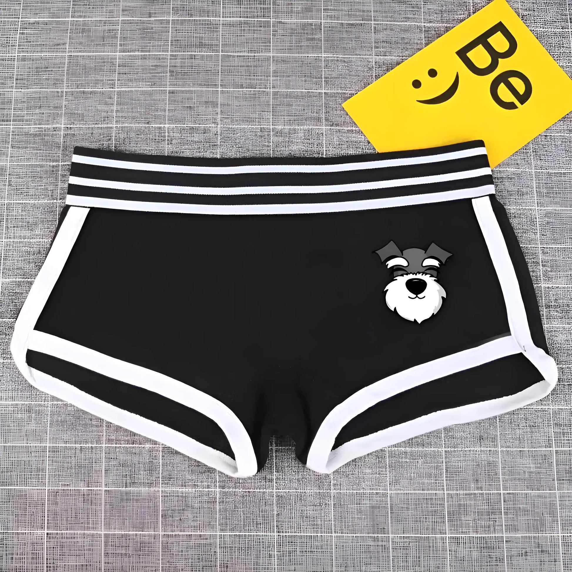 Noir Shorts de boxe colorés pour femmes