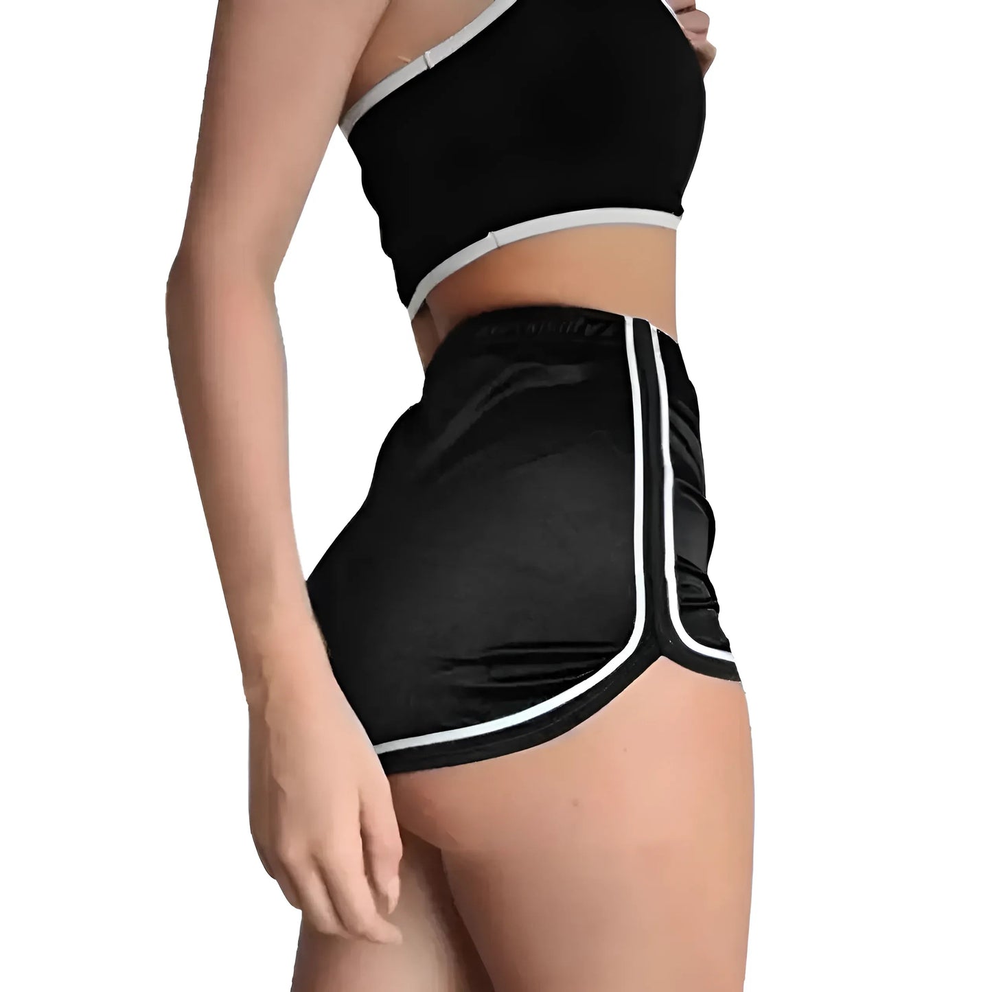 Noir Shorts de sport scintillants