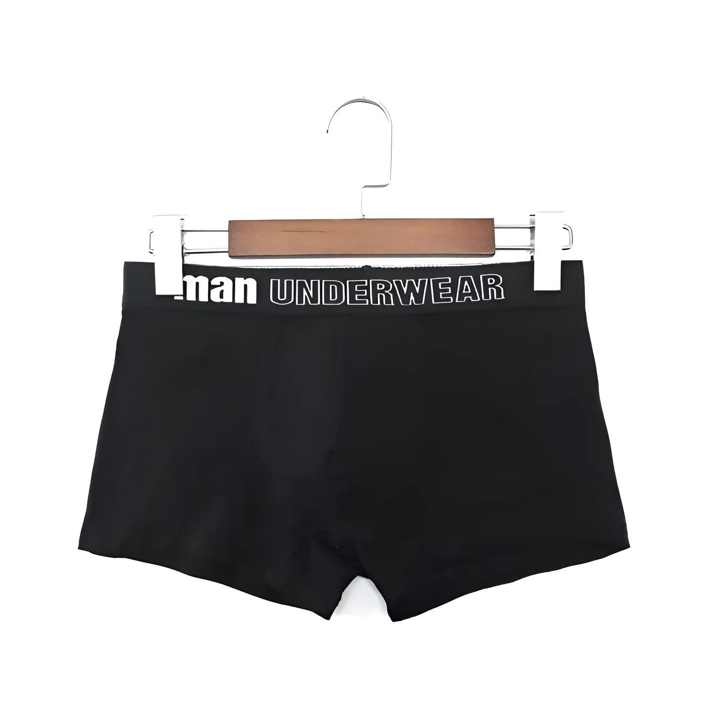 Noir Shorts en coton pour hommes classiques par Manunderwear