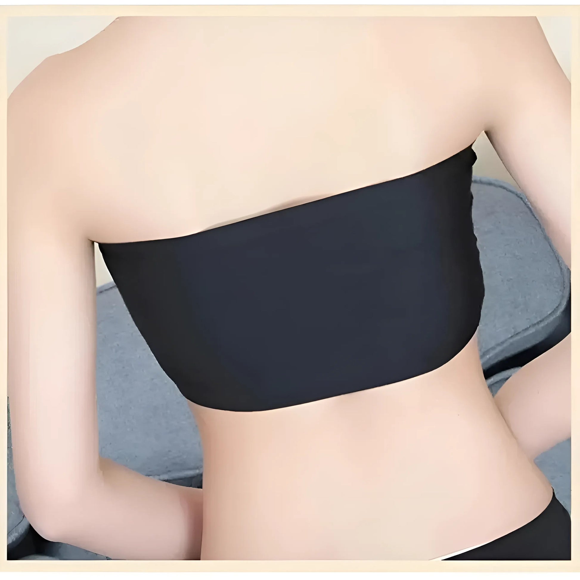 Noir Soutien-gorge bandeau universel avec design taille basse