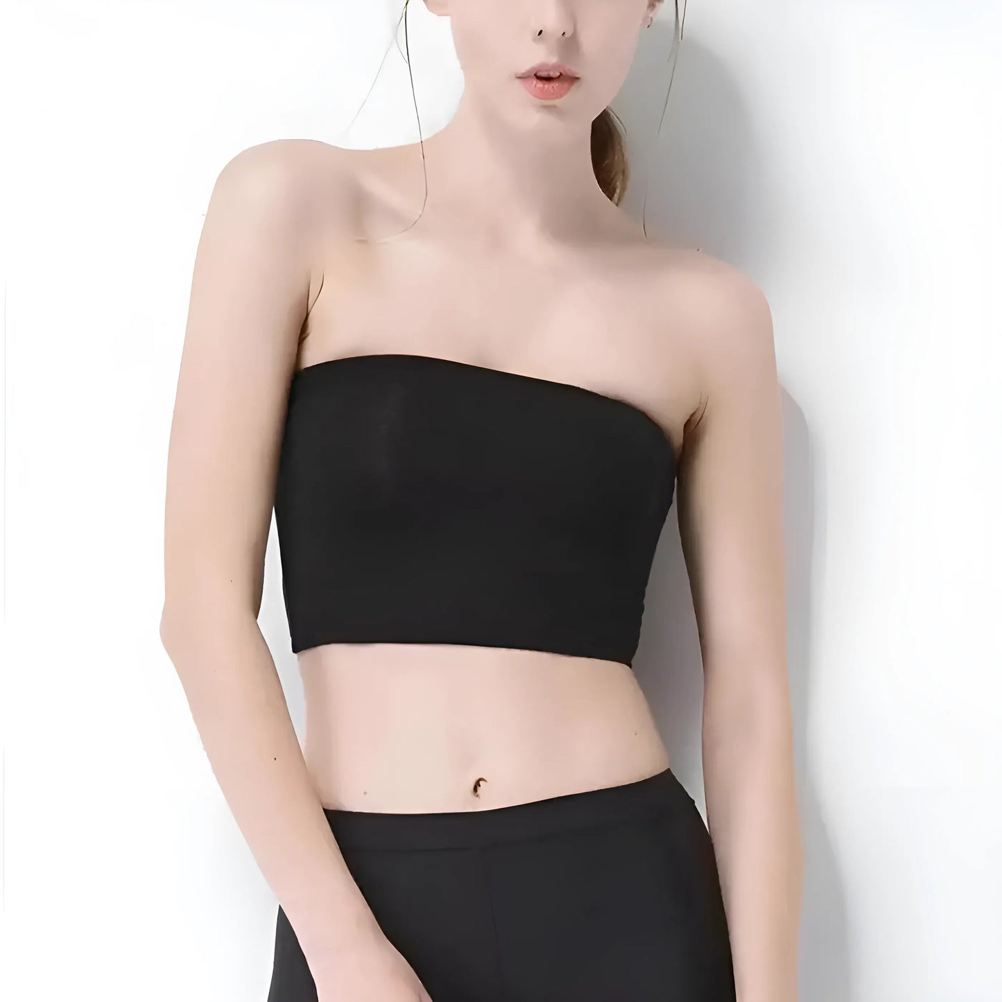 Noir Soutien-gorge bandeau universel avec design taille basse