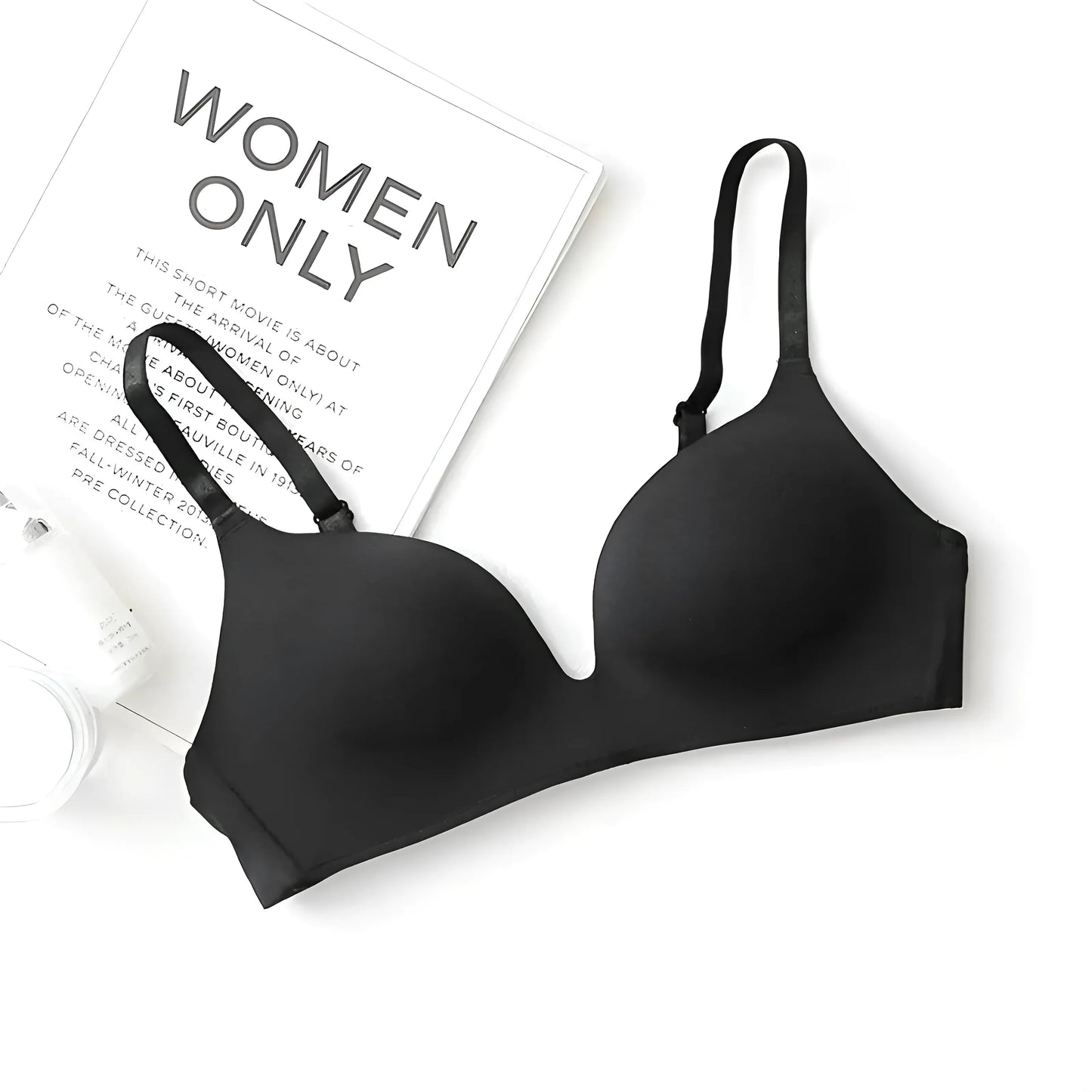 Noir Soutien-gorge classique sans coutures