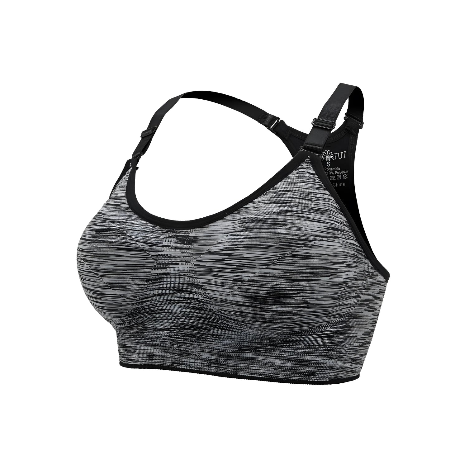 Noir Soutien-gorge de sport respirant