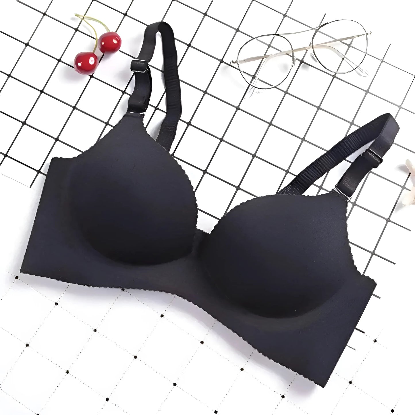 Noir Soutien-gorge push-up sans couture