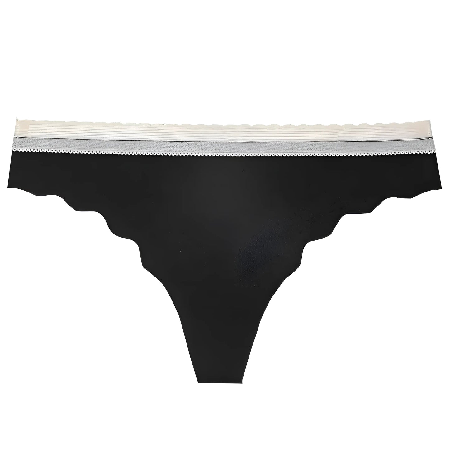Noir String en dentelle sans couture