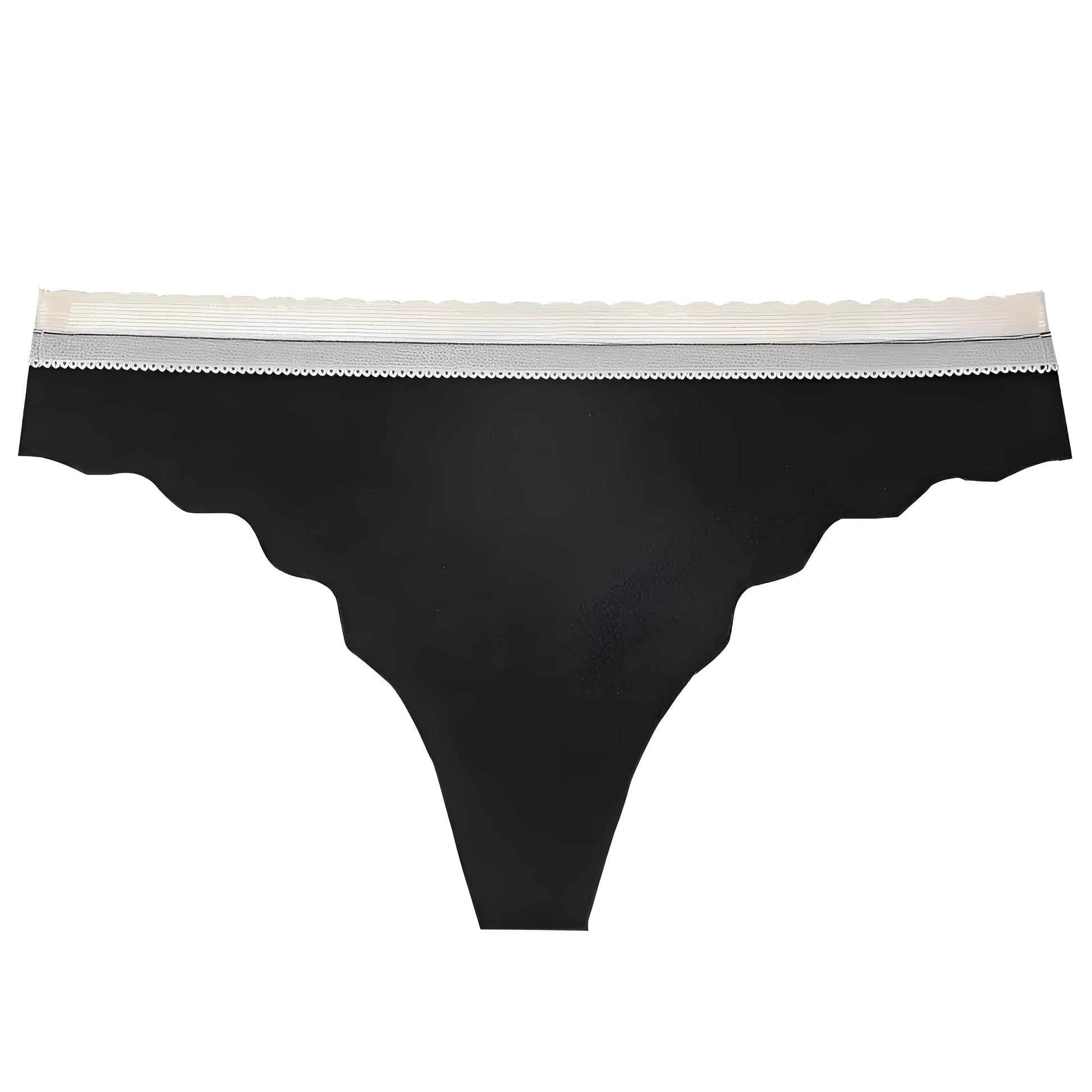 Noir String en dentelle sans couture