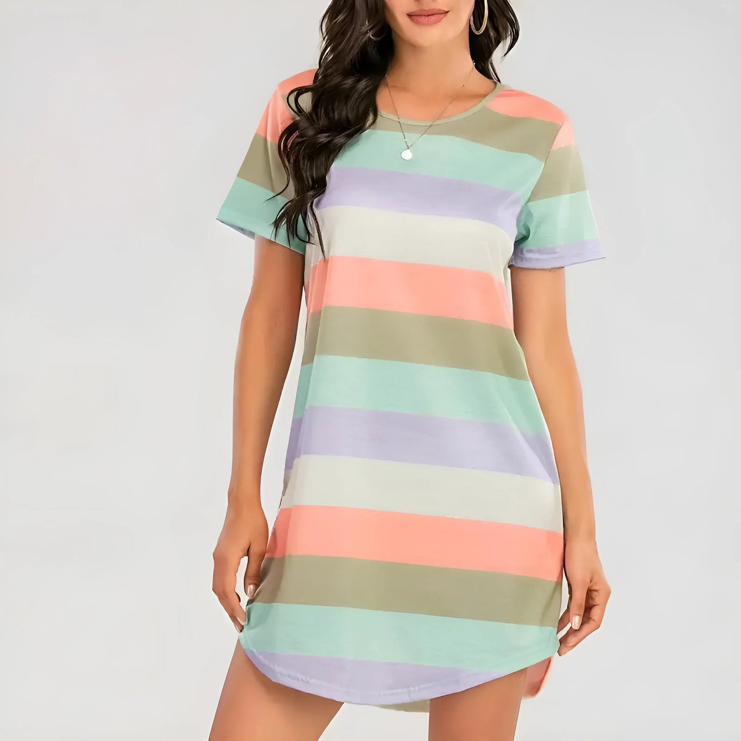 Nuisette colorée à manches courtes