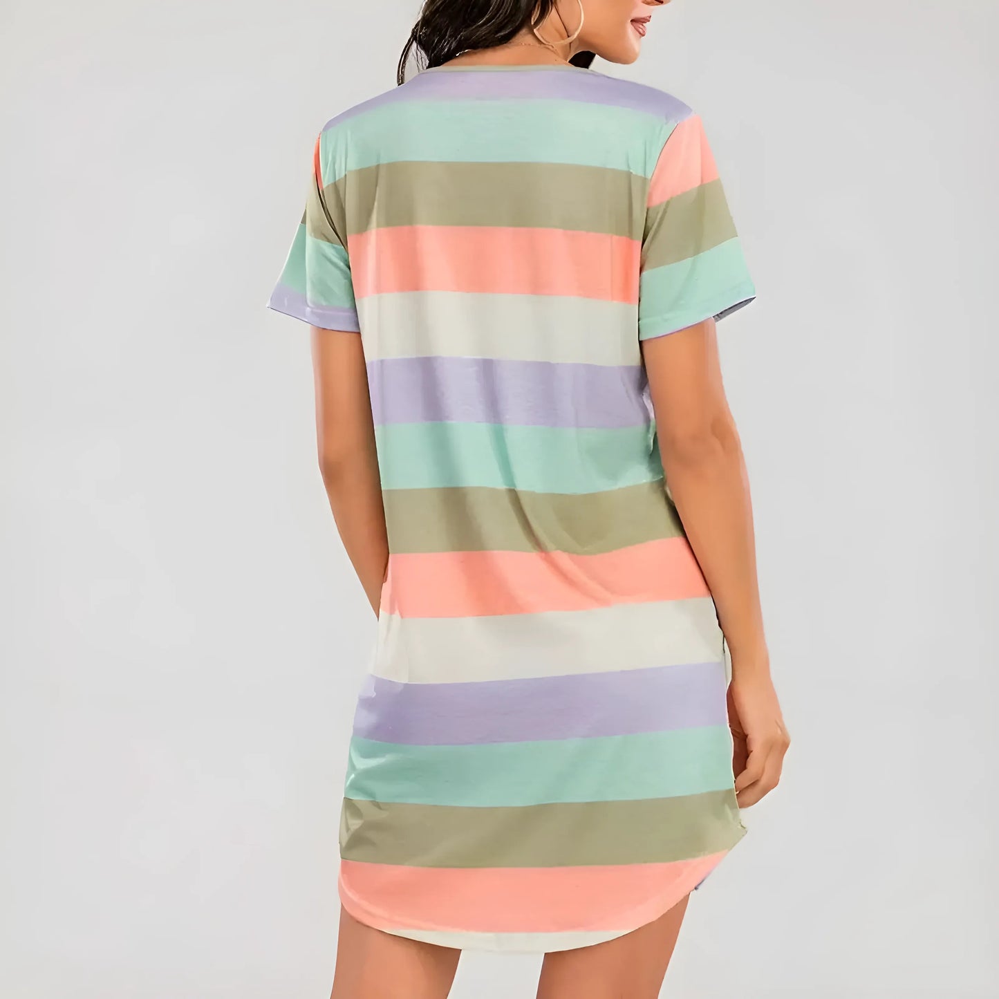 Nuisette colorée à manches courtes