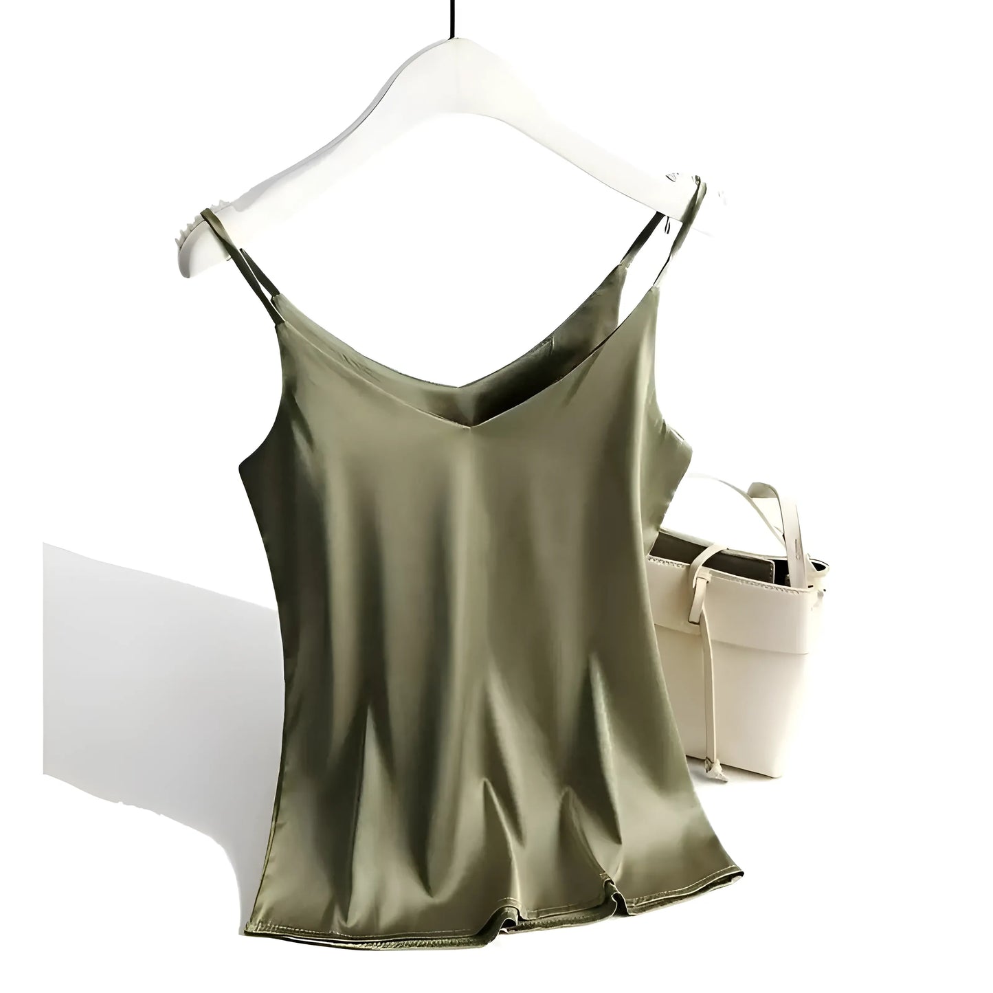 Olive Camisole en satin de soie pour femmes