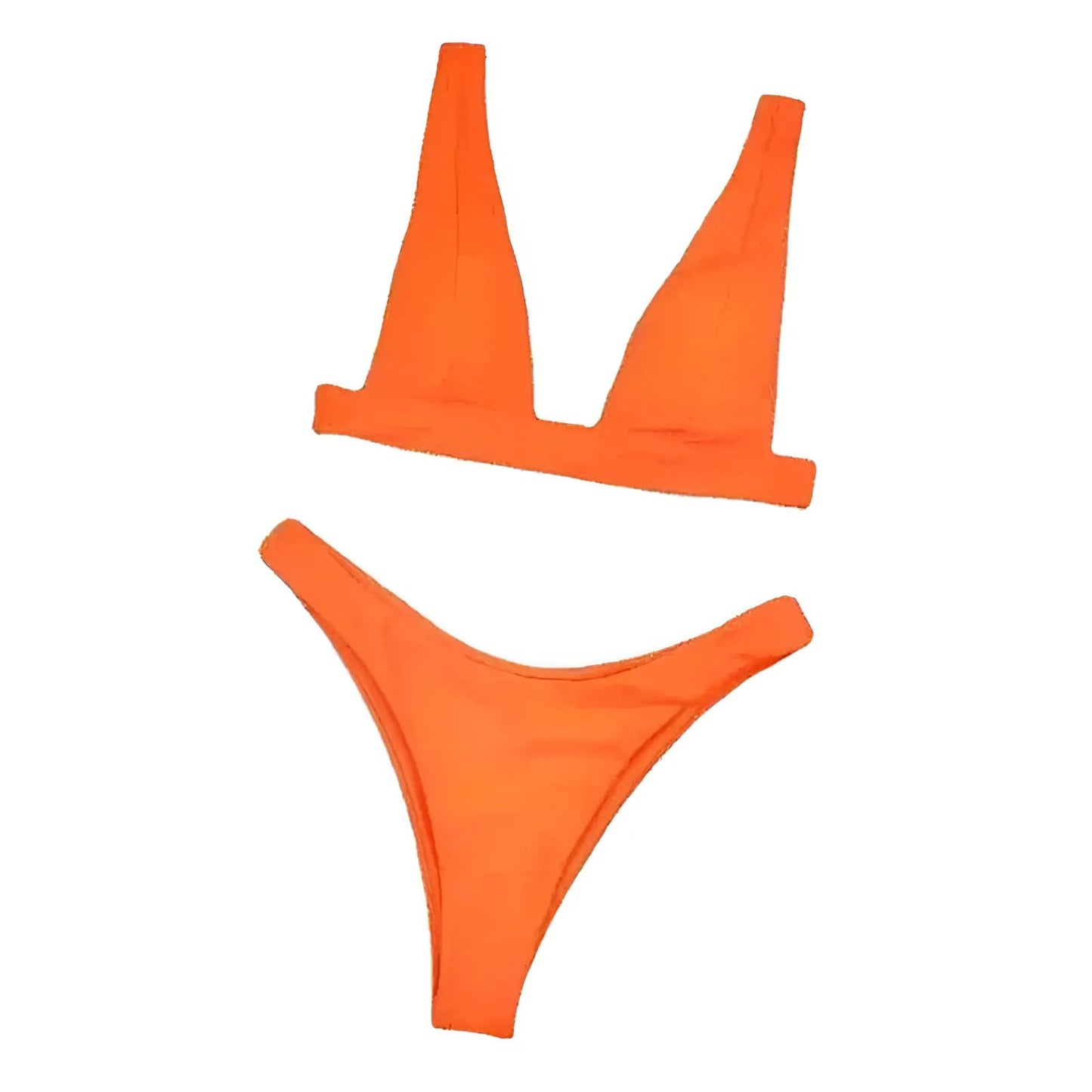 Orange Maillot de bain universel en deux pièces
