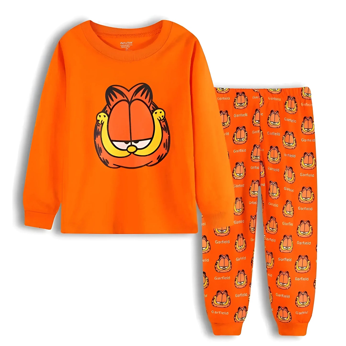 Orange Pyjamas pour enfants avec motif de conte de fées