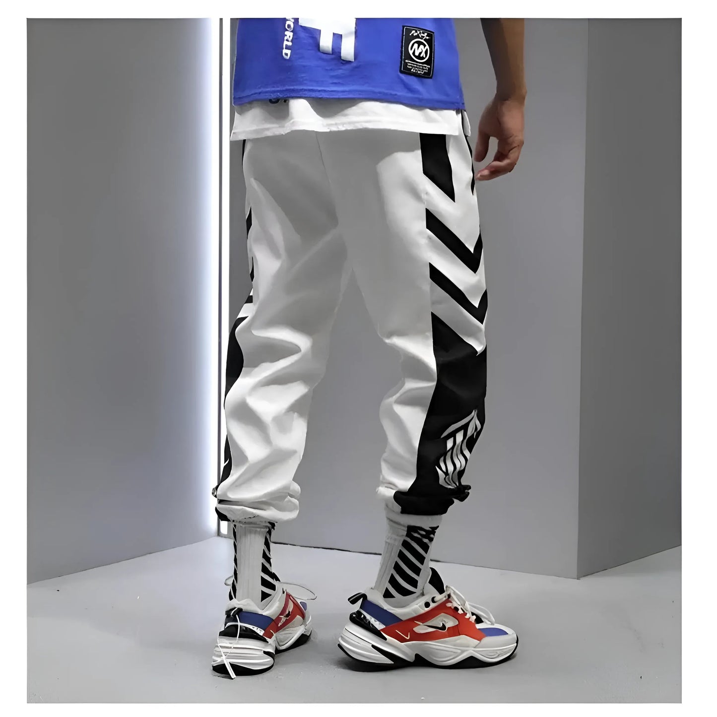 Pantalons de survêtement à motifs pour hommes