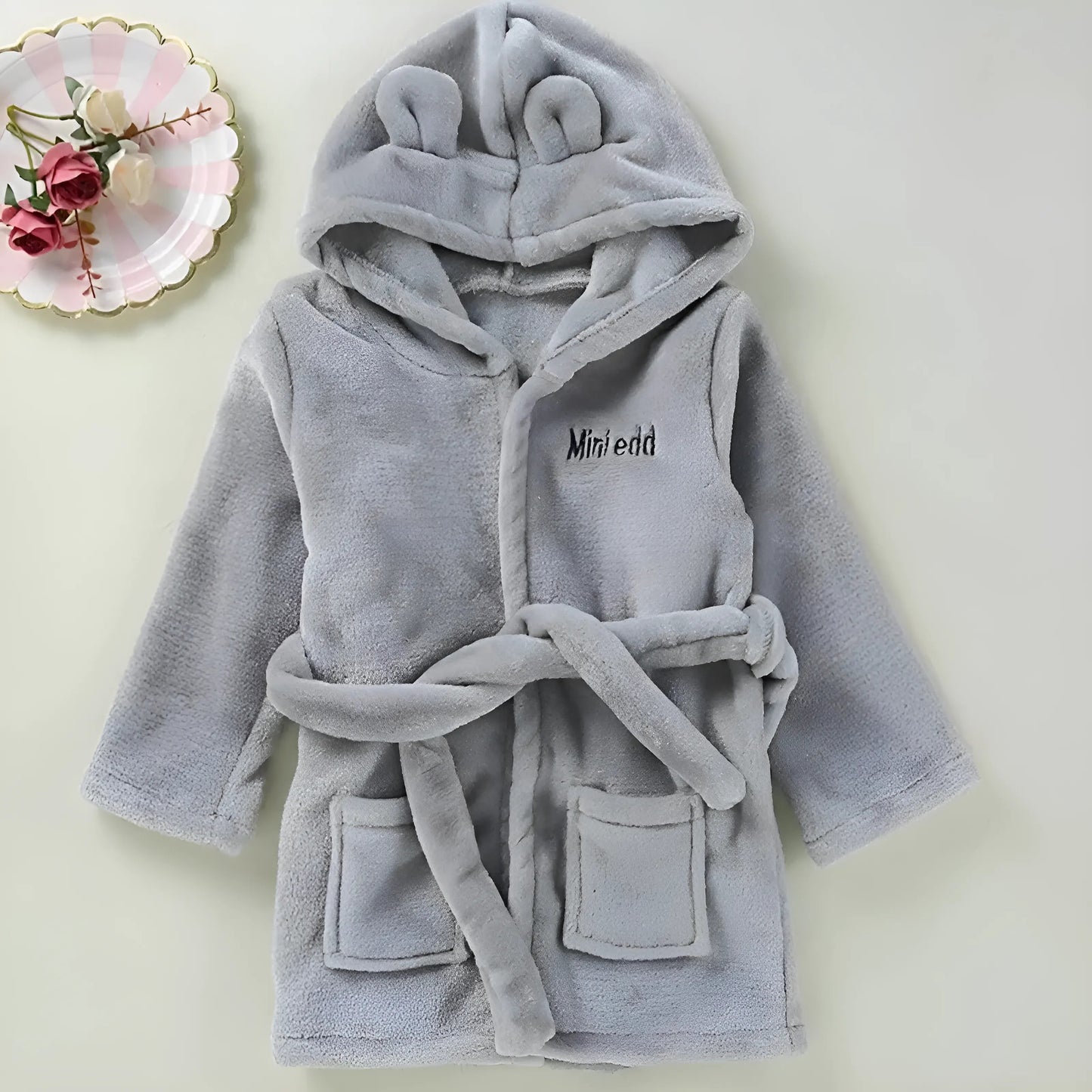 Peignoir de bain à capuche pour enfants