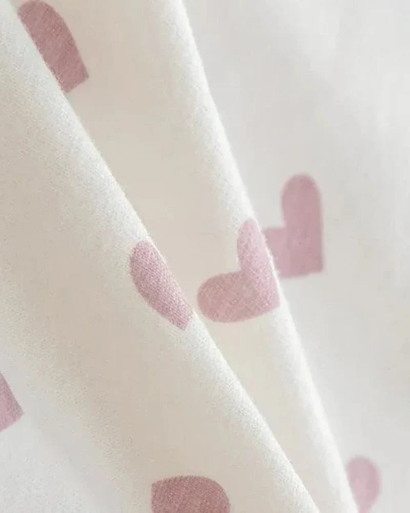 Culottes classiques à motifs de cœurs