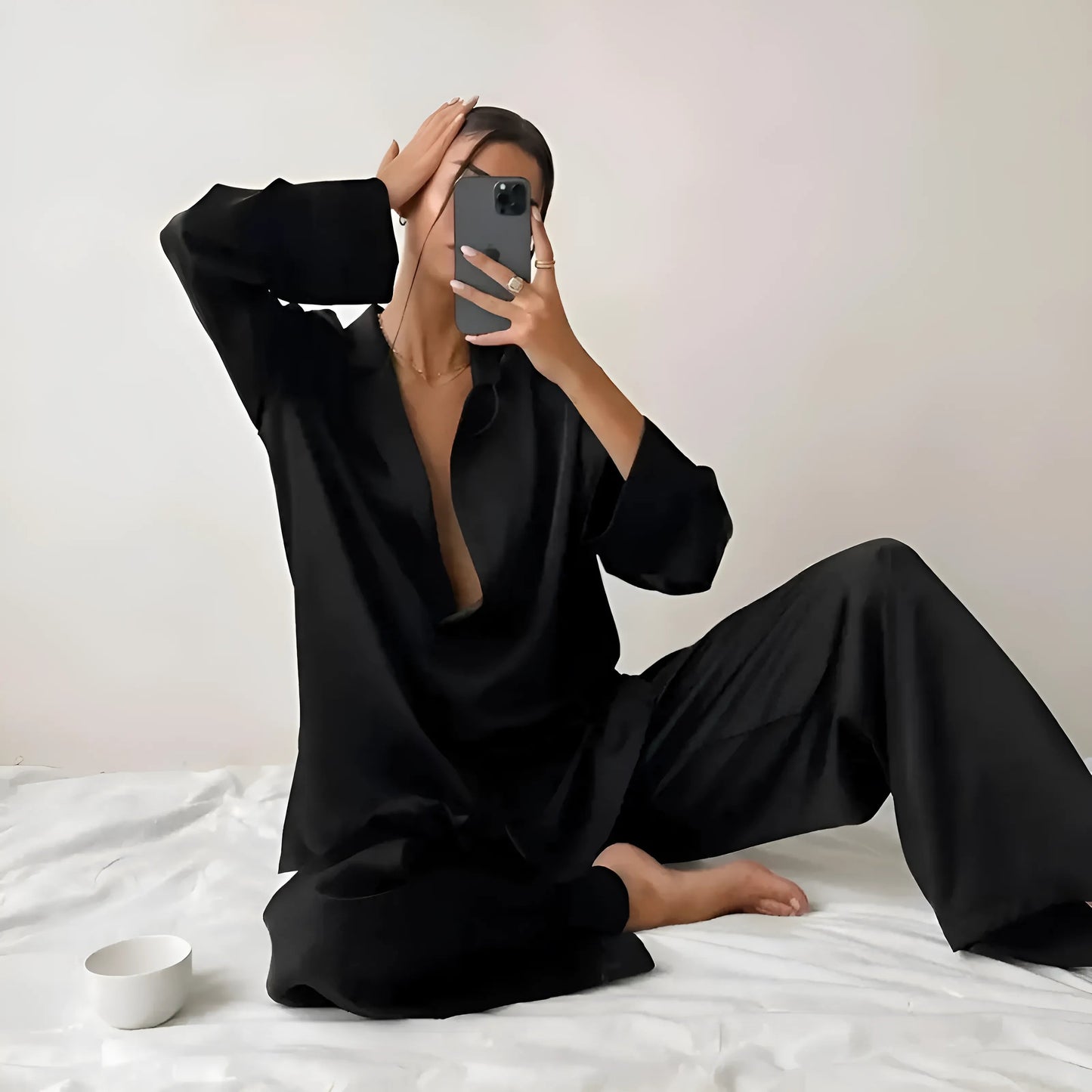 Pyjama en satin large