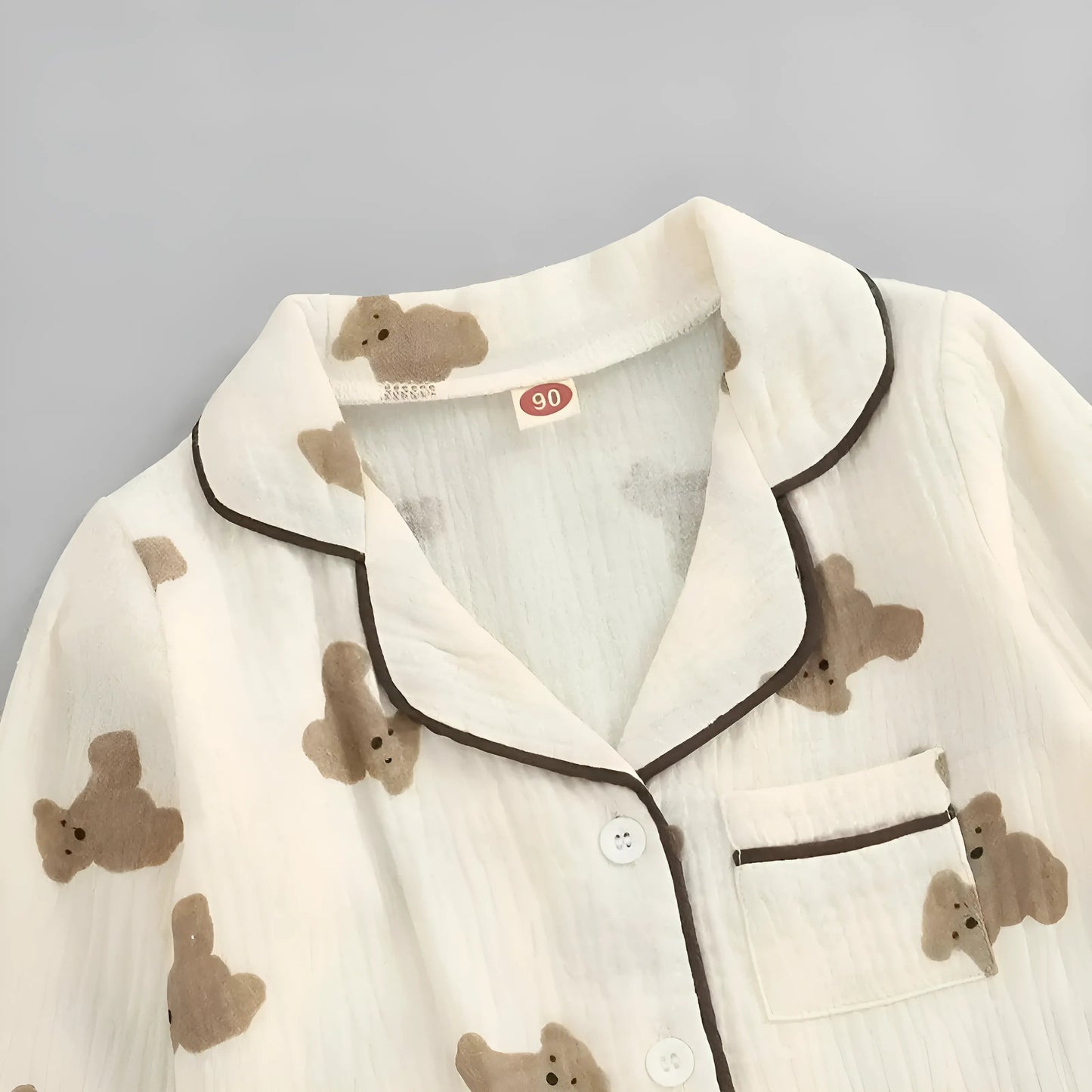 Pyjamas en coton avec imprimé ours pour enfants