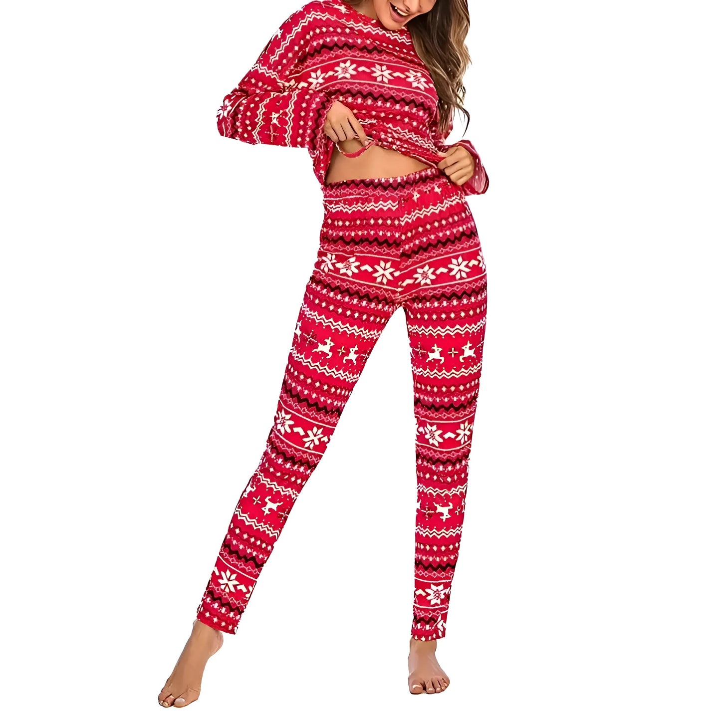Pyjamas longs de Noël pour femmes