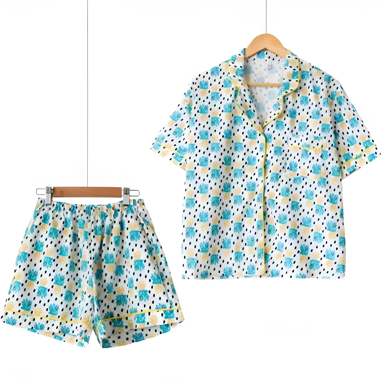 Pyjamas pour femmes à imprimé ananas