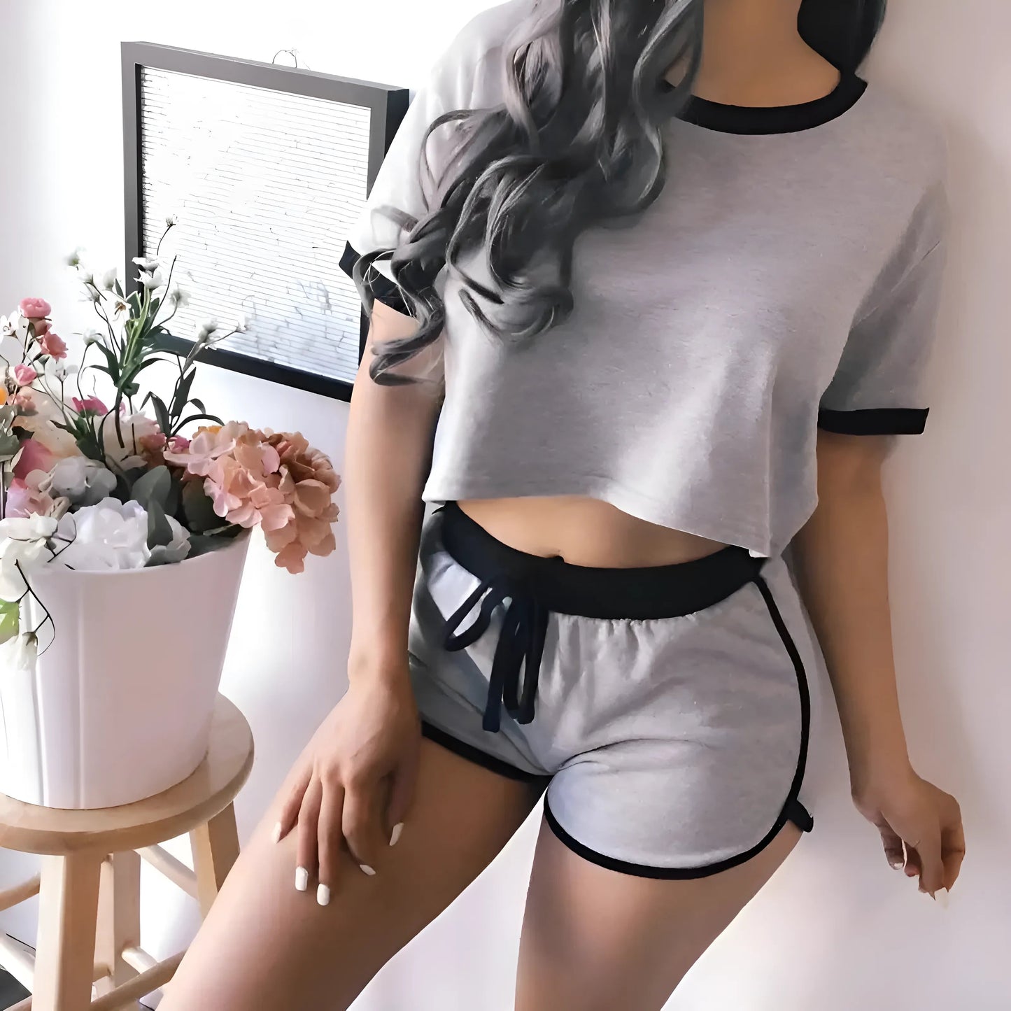 Pyjamas pour femmes avec t-shirt ample
