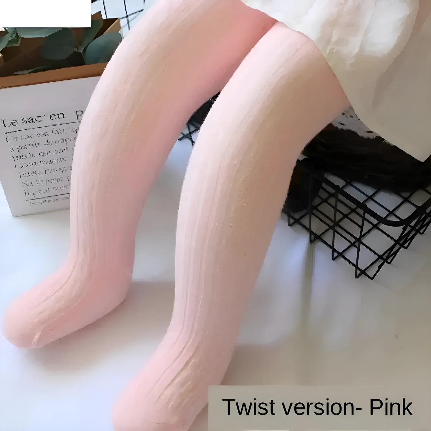Rose Collants rayés pour enfants