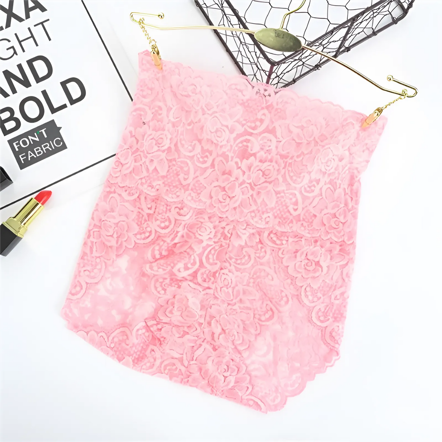 Rose Culotte haute en dentelle