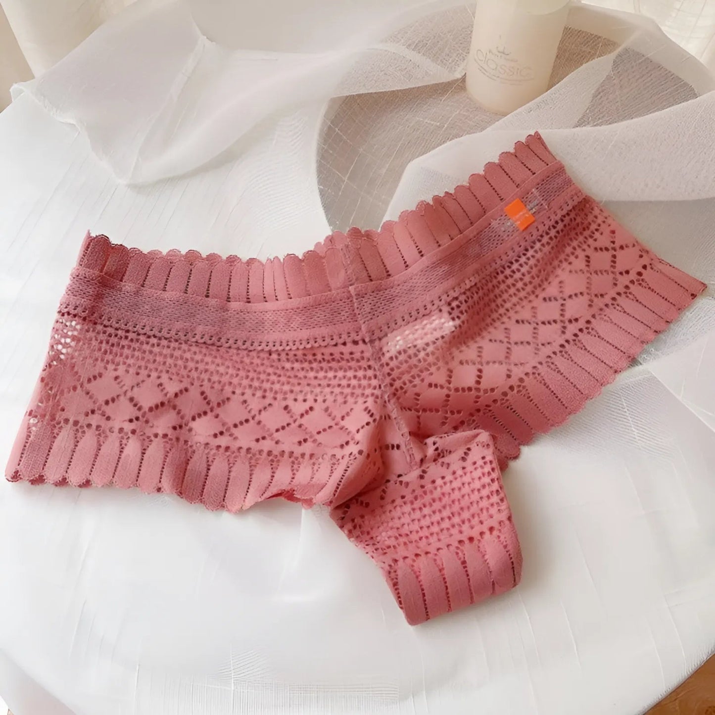 Rose Culotte haute en dentelle