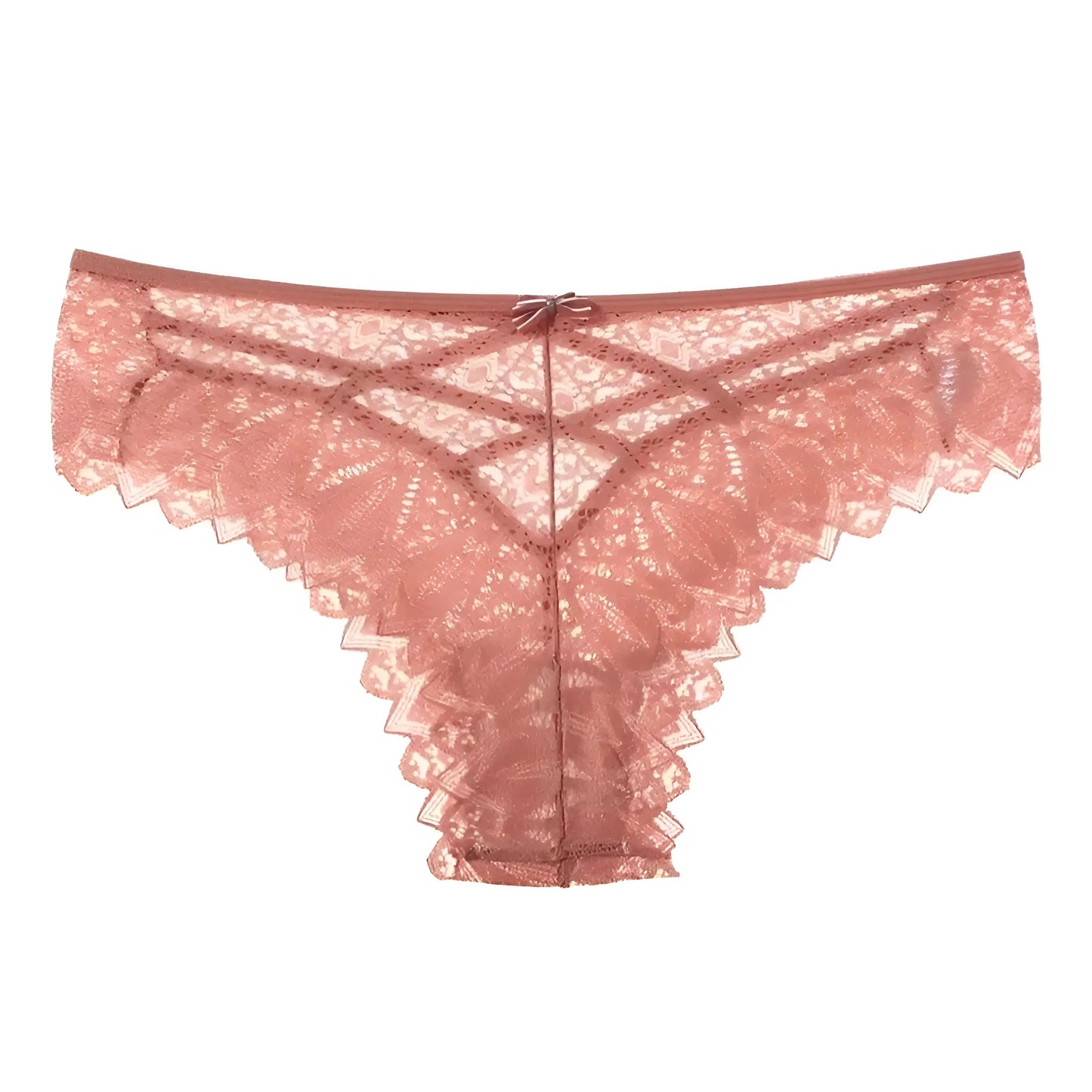 Rose Culottes en dentelle avec des bretelles