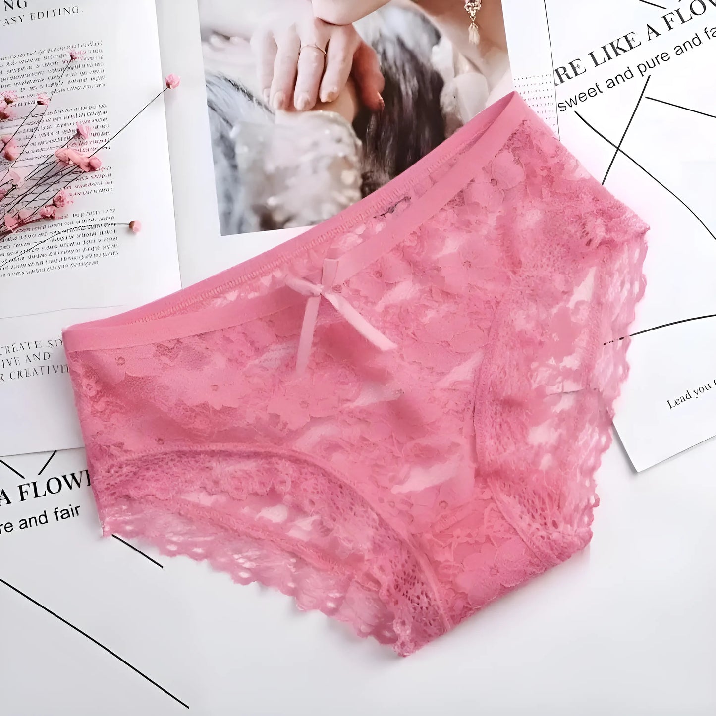Rose Culottes en dentelle classiques