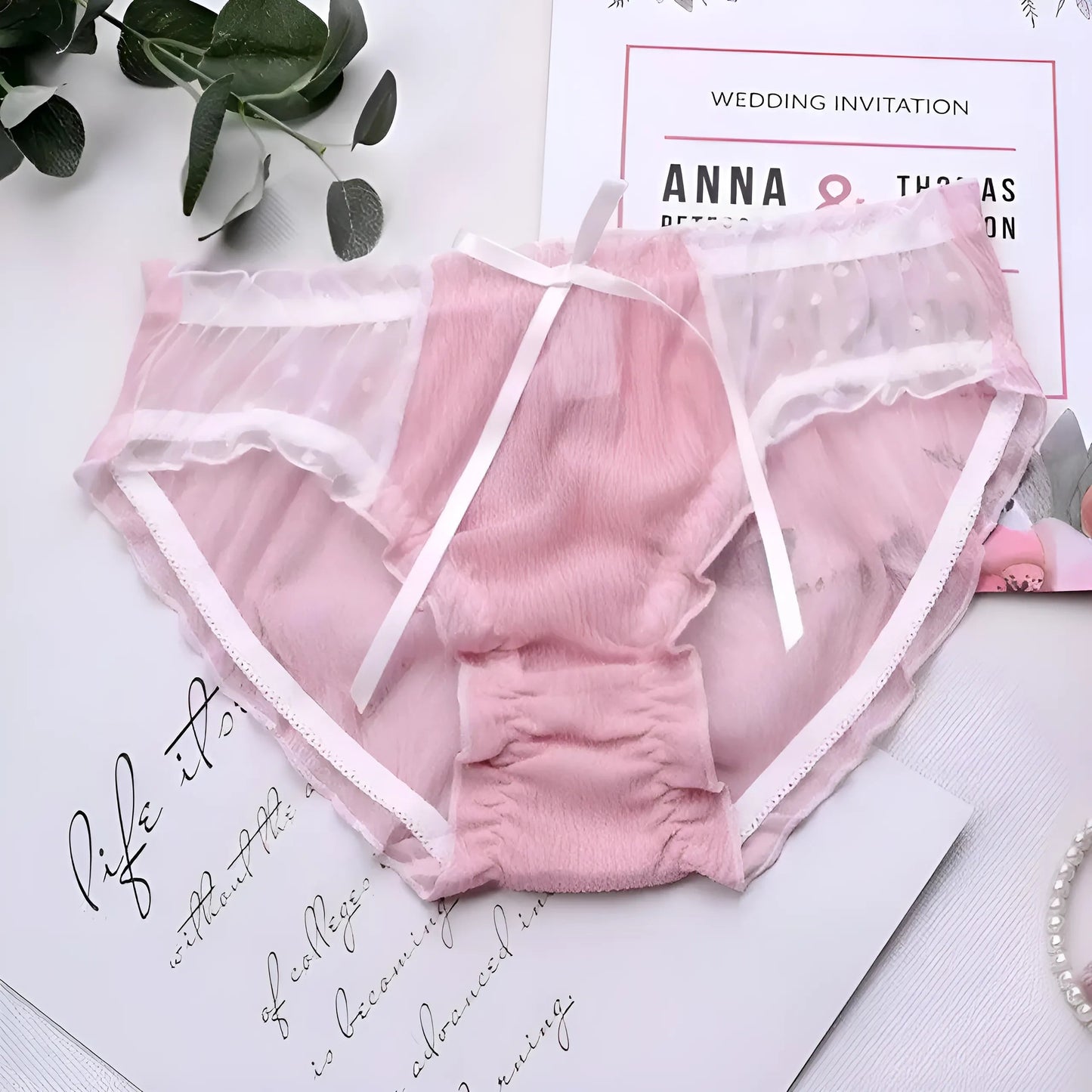 Rose Culottes en dentelle transparente
