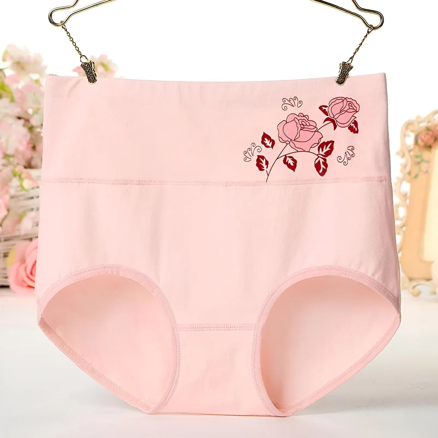 Rose Culottes taille haute avec rose décorative