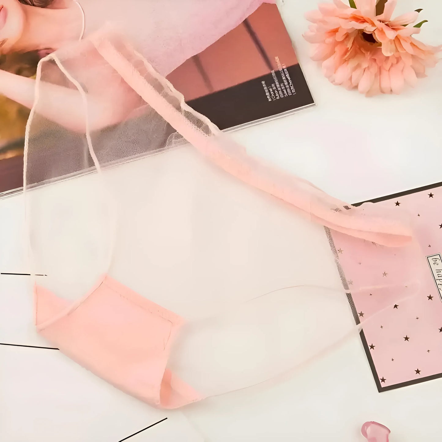 Rose Culottes transparentes