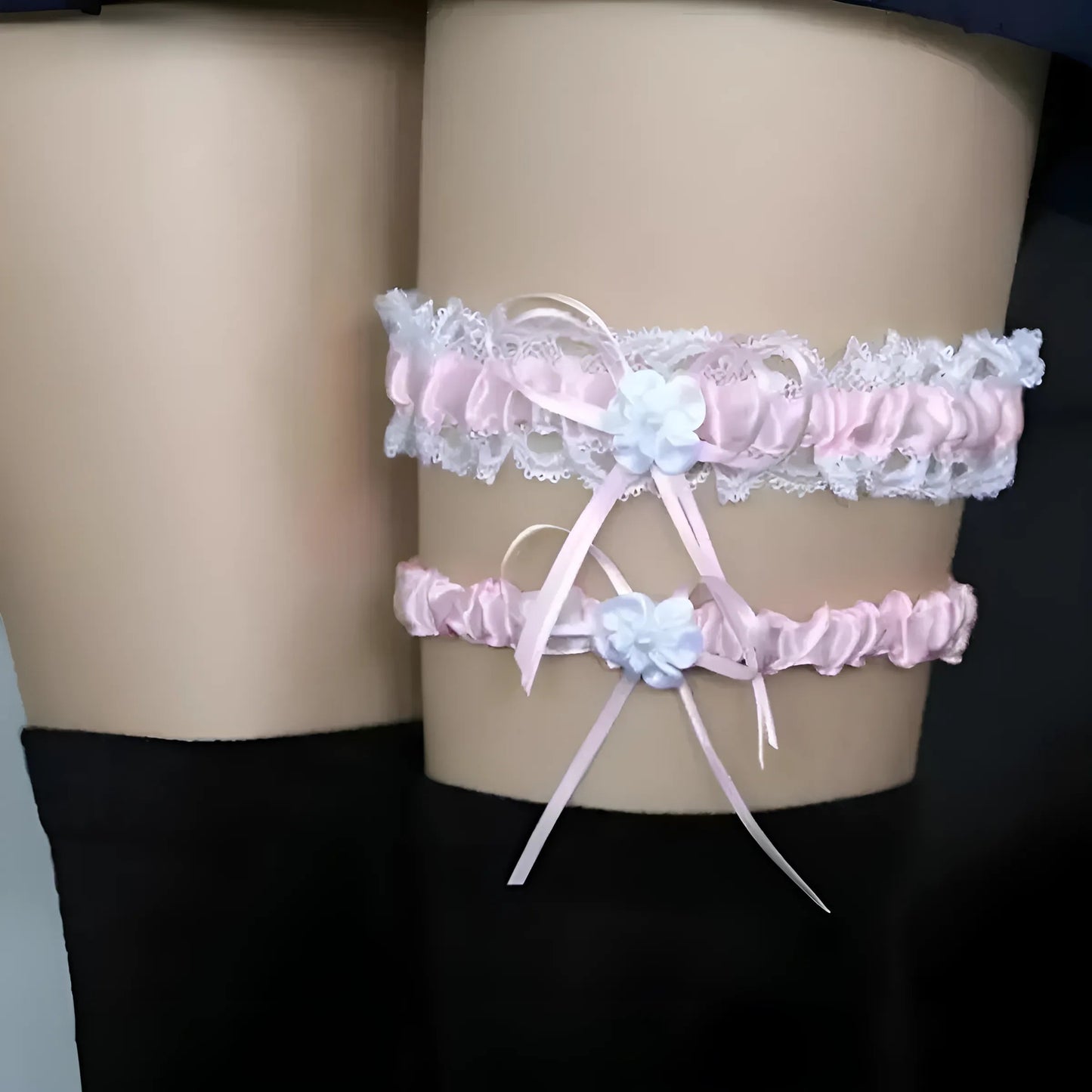 Rose Ensemble de deux jarretières