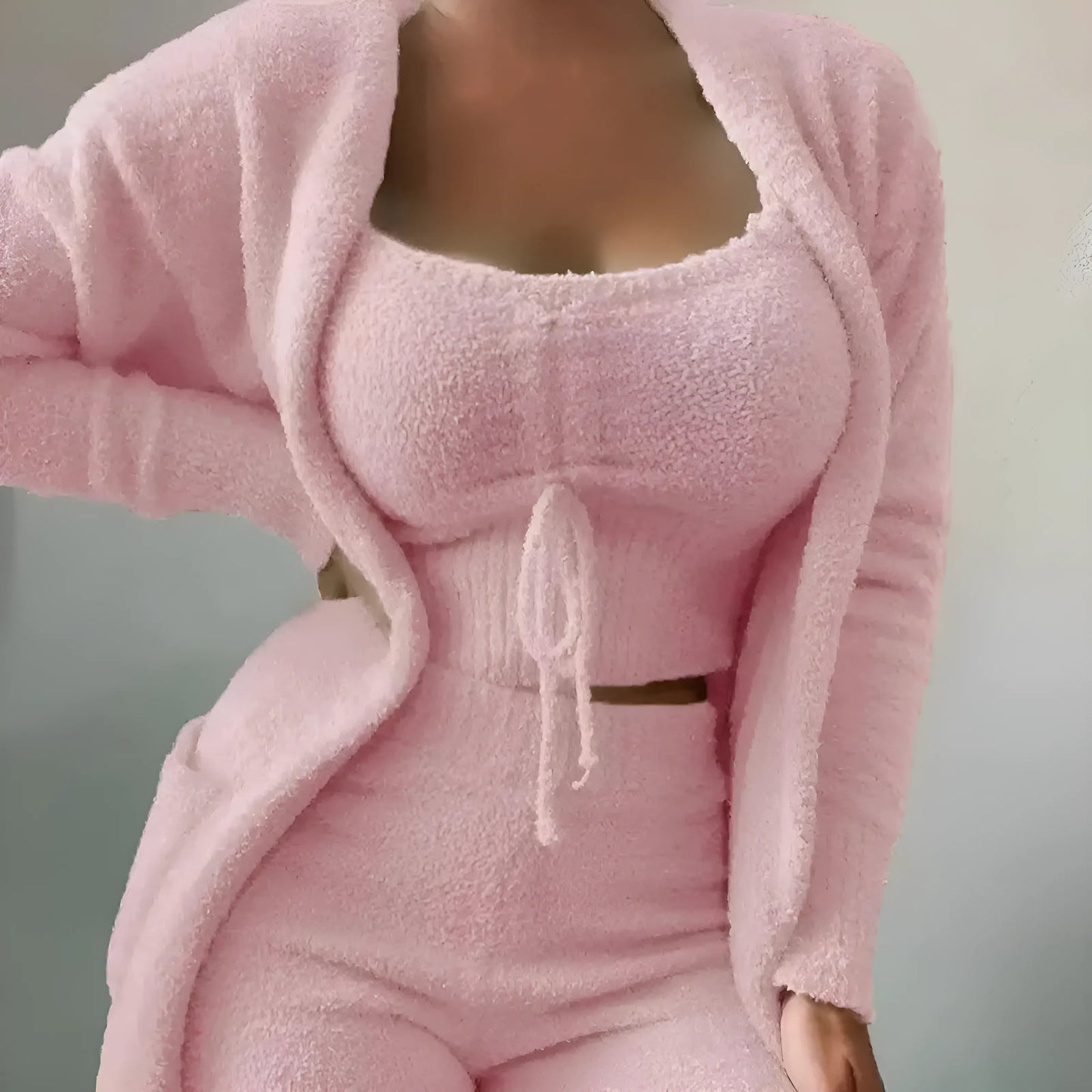 Rose Ensemble de sommeil duveteux