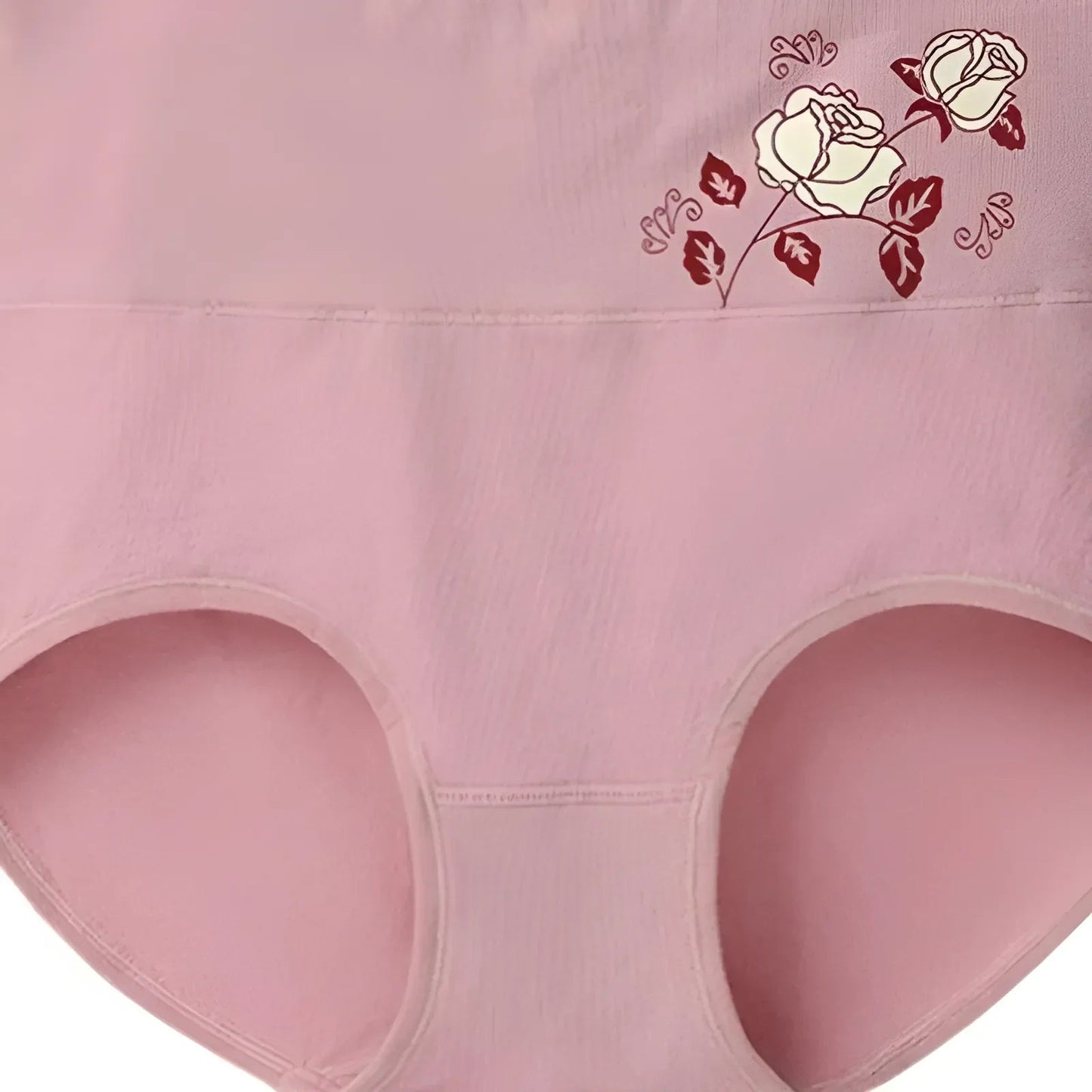 Rose foncé Culottes taille haute avec rose décorative