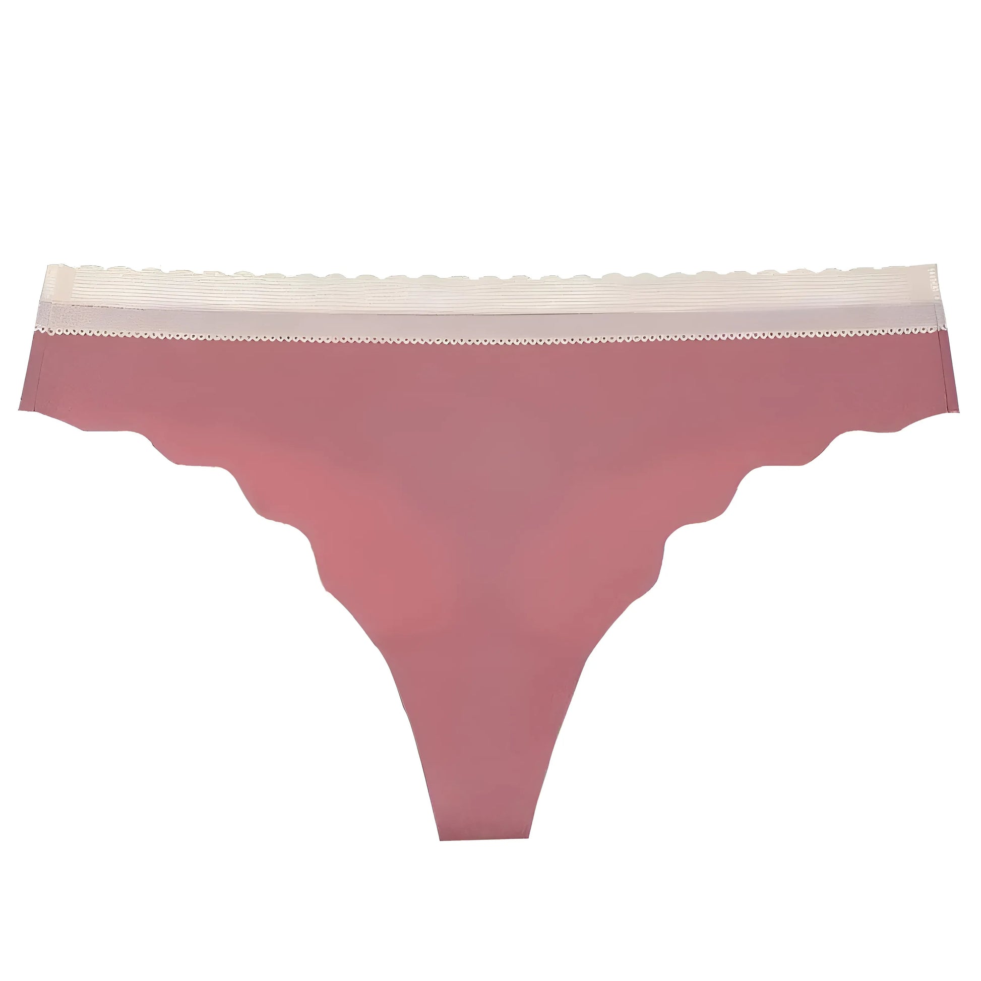 Rose foncé String en dentelle sans couture