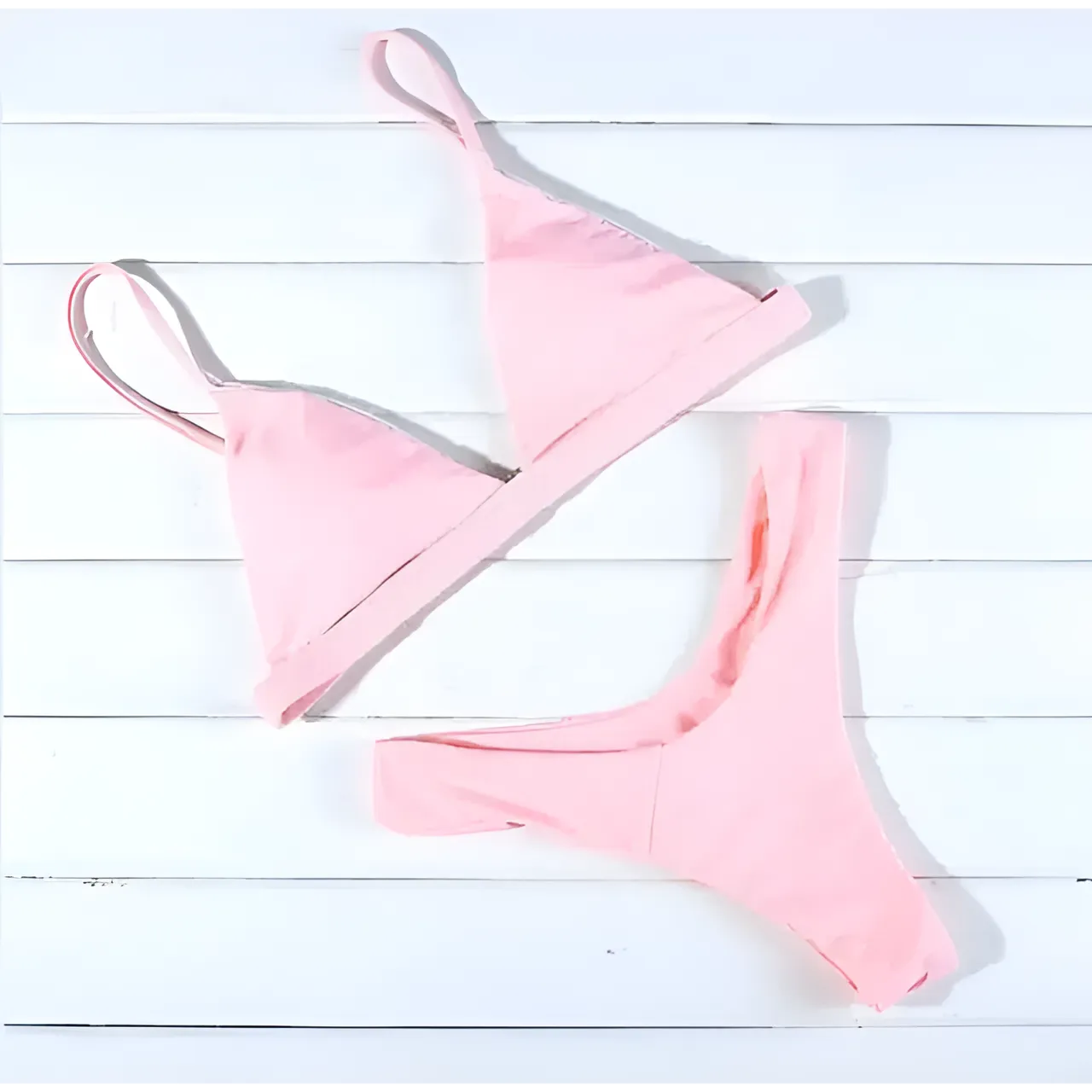 Rose Maillot de bain deux pièces