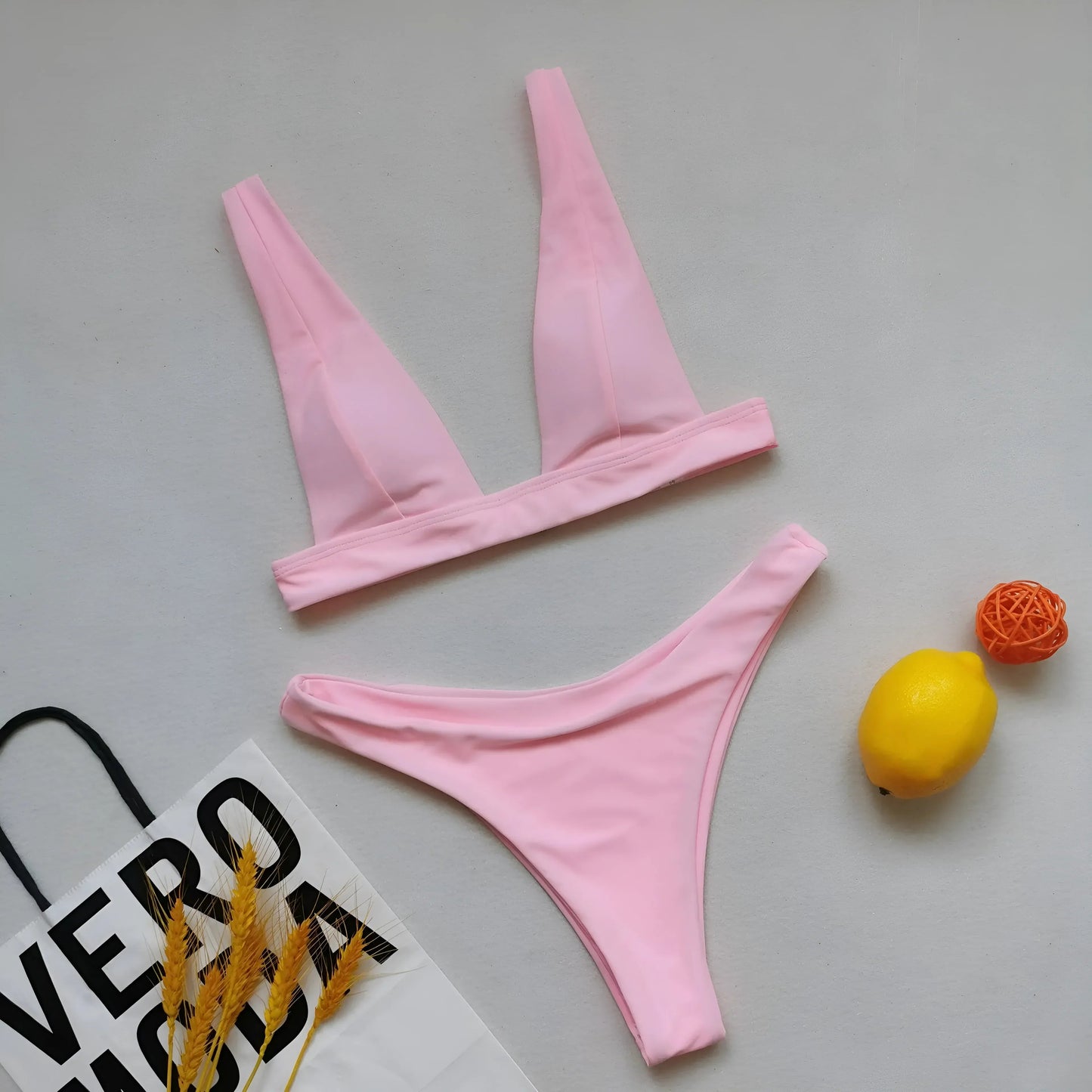 Rose Maillot de bain universel en deux pièces