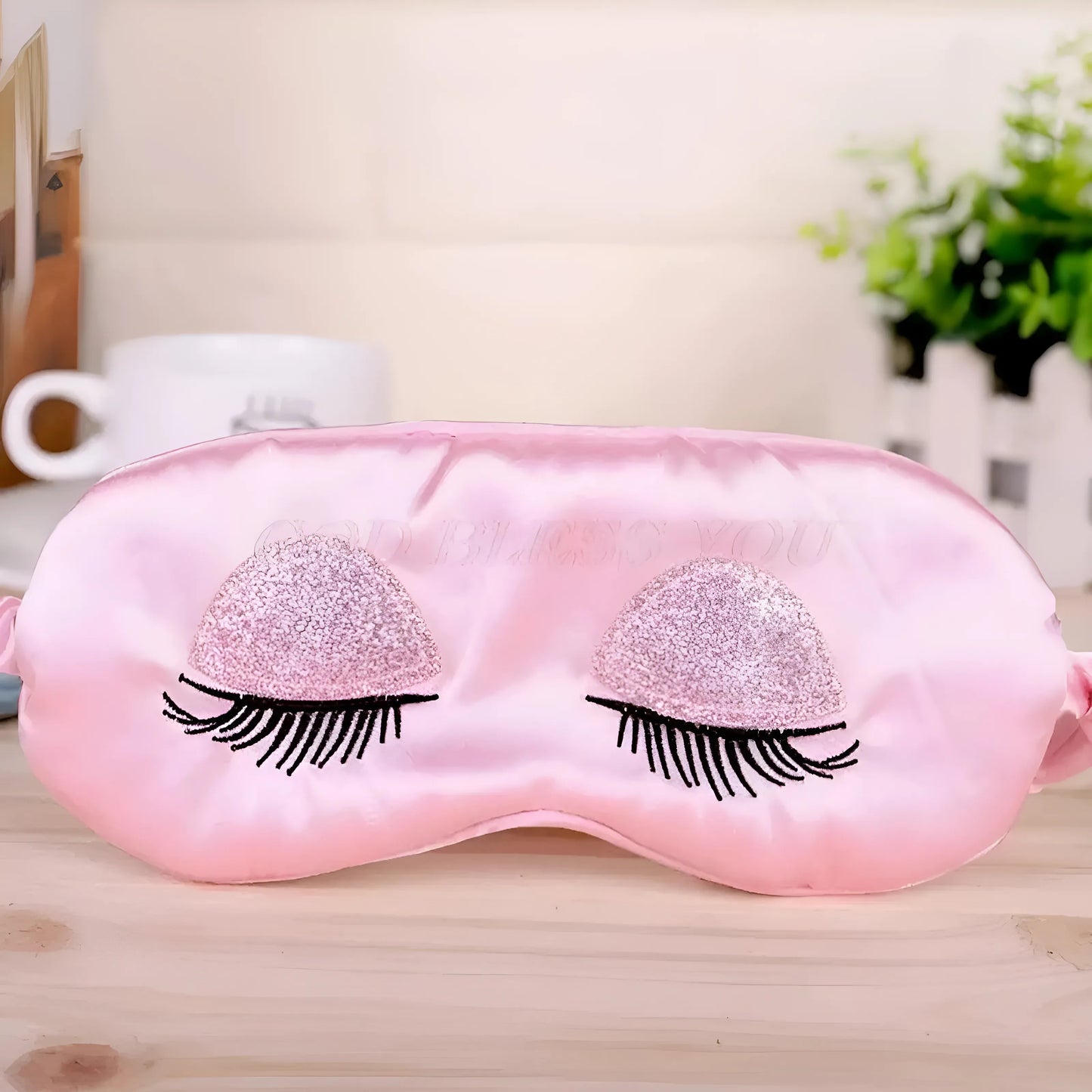 Rose Masque de sommeil en soie