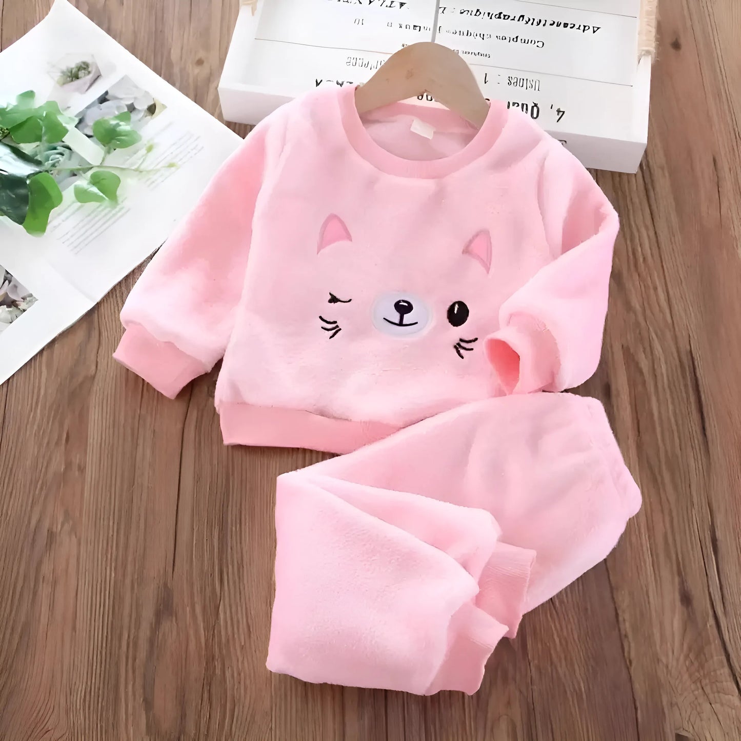 Rose Pyjamas en peluche pour enfants